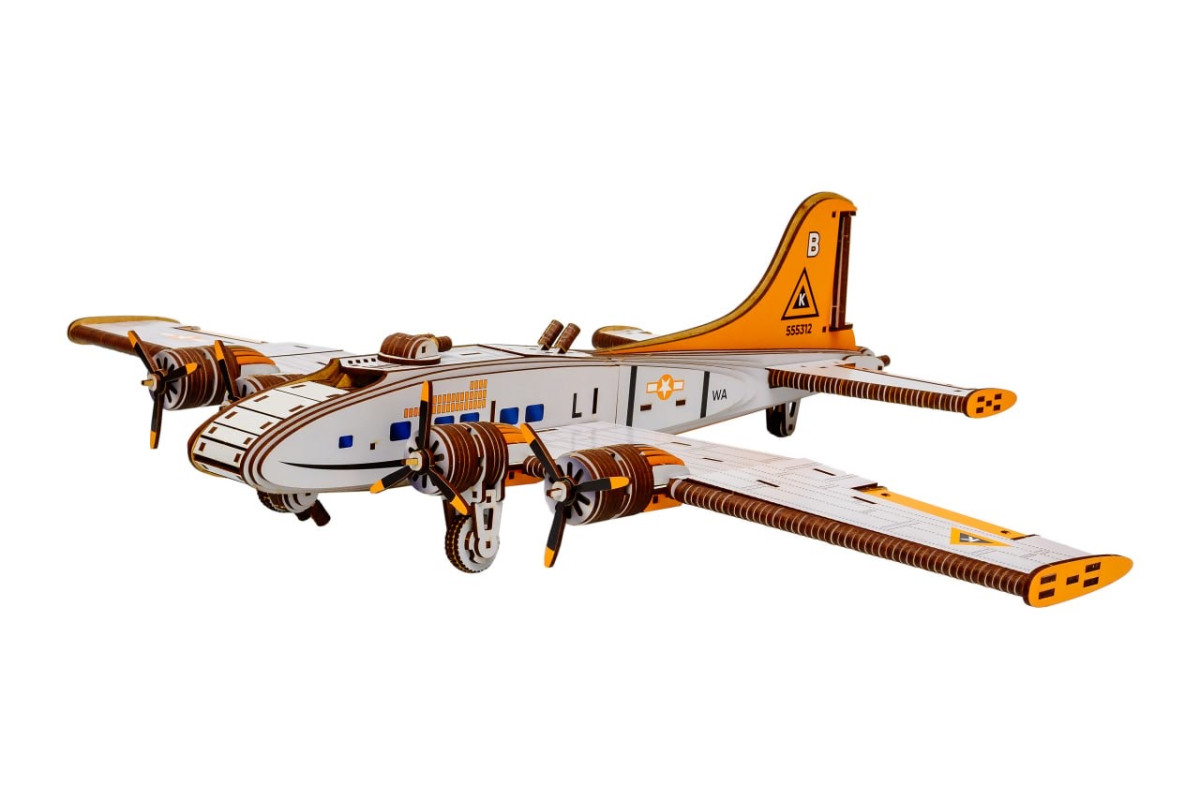 Дерев’яний 3D-конструктор “Бомбардувальник – Літаюча фортеця”