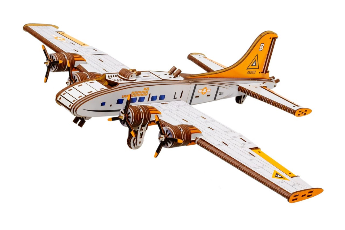 Дерев’яний 3D-конструктор “Бомбардувальник – Літаюча фортеця”