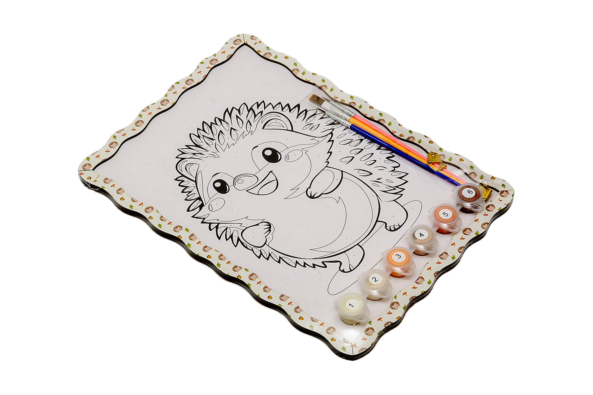 Набір для розпису, картина по номерах "Їжачок" формат А4