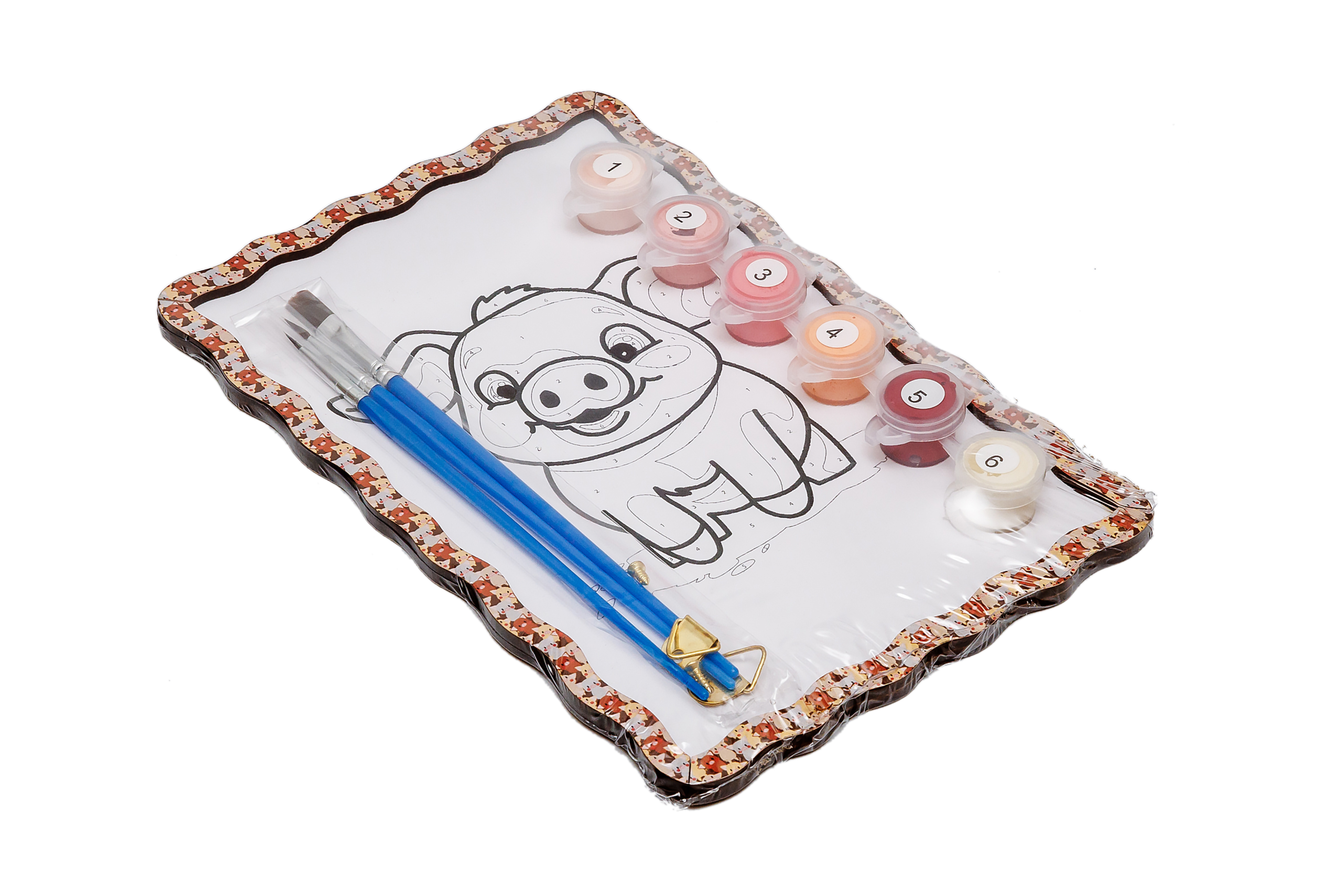 Набір для розпису, картина по номерах "Поросятко" формат А5