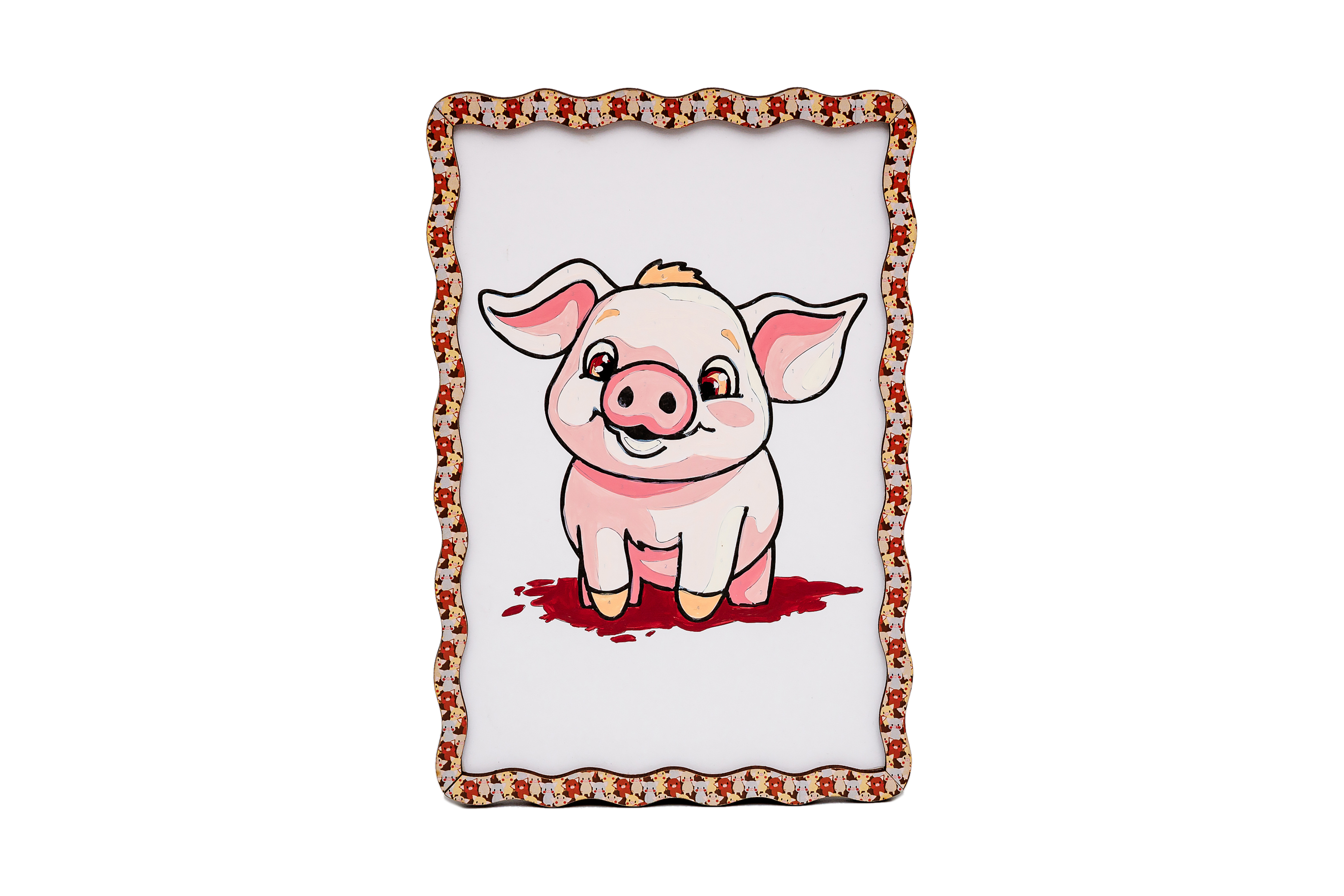 Набір для розпису, картина по номерах "Поросятко" формат А5