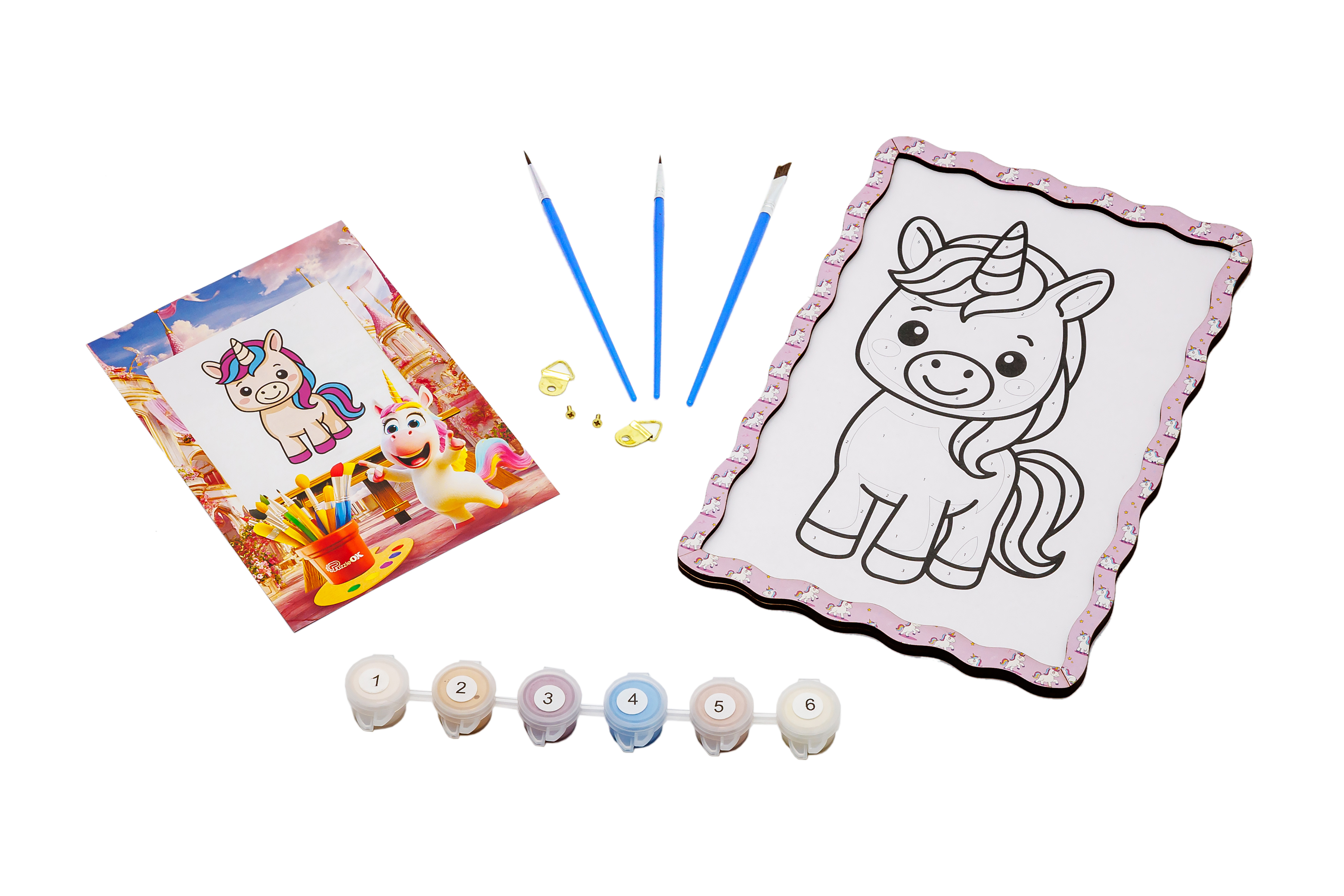 Набір для розпису, картина по номерах "Єдиноріг" формат А5 Набір для розпису, картина по номерах "Єдиноріг" формат А5