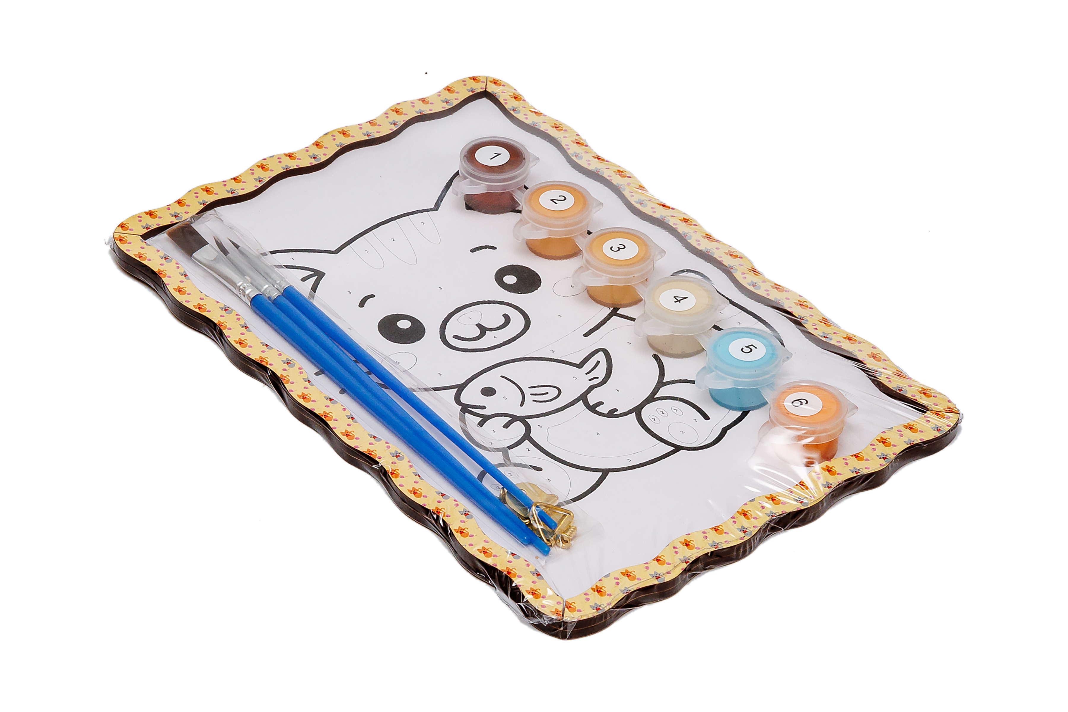 Набір для розпису, картина по номерах "Котик" формат А5