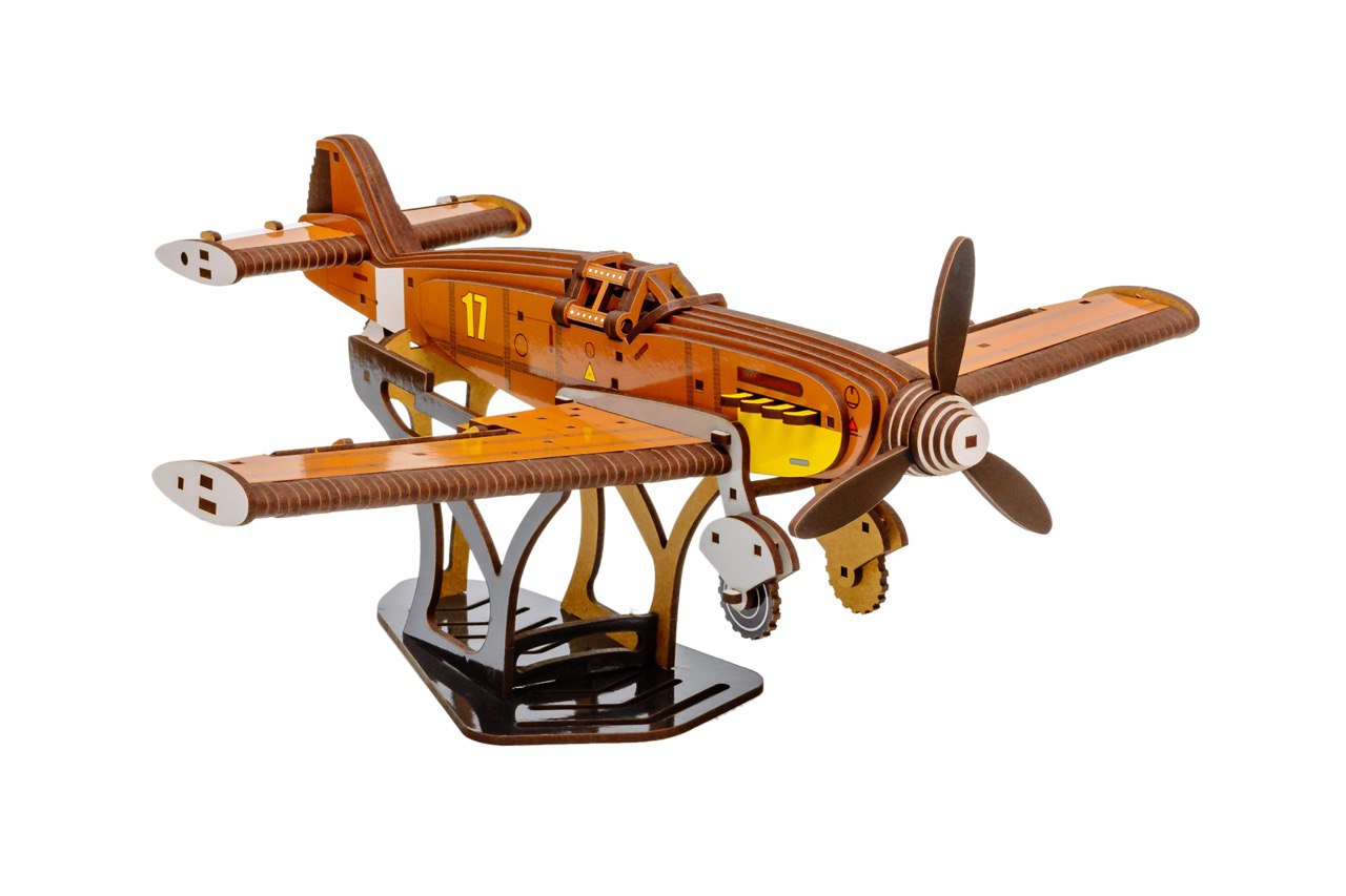 Дерев'яний 3D конструктор Винищувач Bf 109 Дерев'яний 3D конструктор Винищувач Bf 109