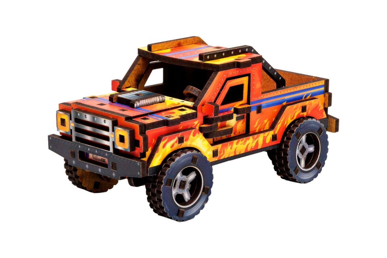 Дерев’яний 3D конструктор TURBO OFF-ROAD Дерев’яний 3D конструктор TURBO OFF-ROAD