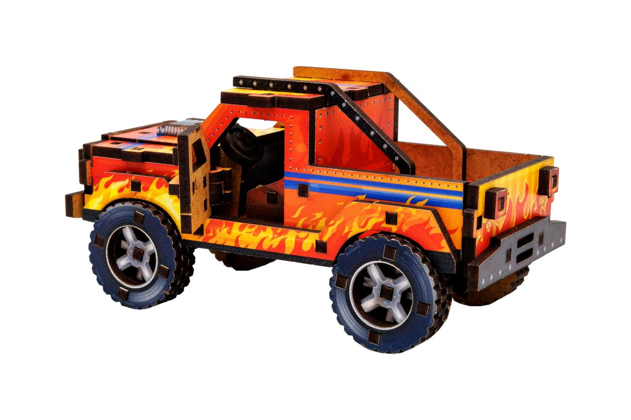 Дерев’яний 3D конструктор TURBO OFF-ROAD Дерев’яний 3D конструктор TURBO OFF-ROAD