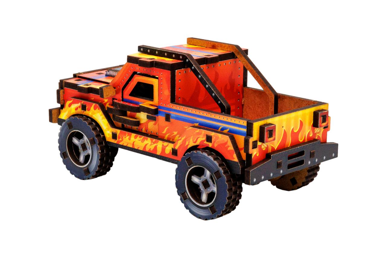 Дерев’яний 3D конструктор TURBO OFF-ROAD Дерев’яний 3D конструктор TURBO OFF-ROAD