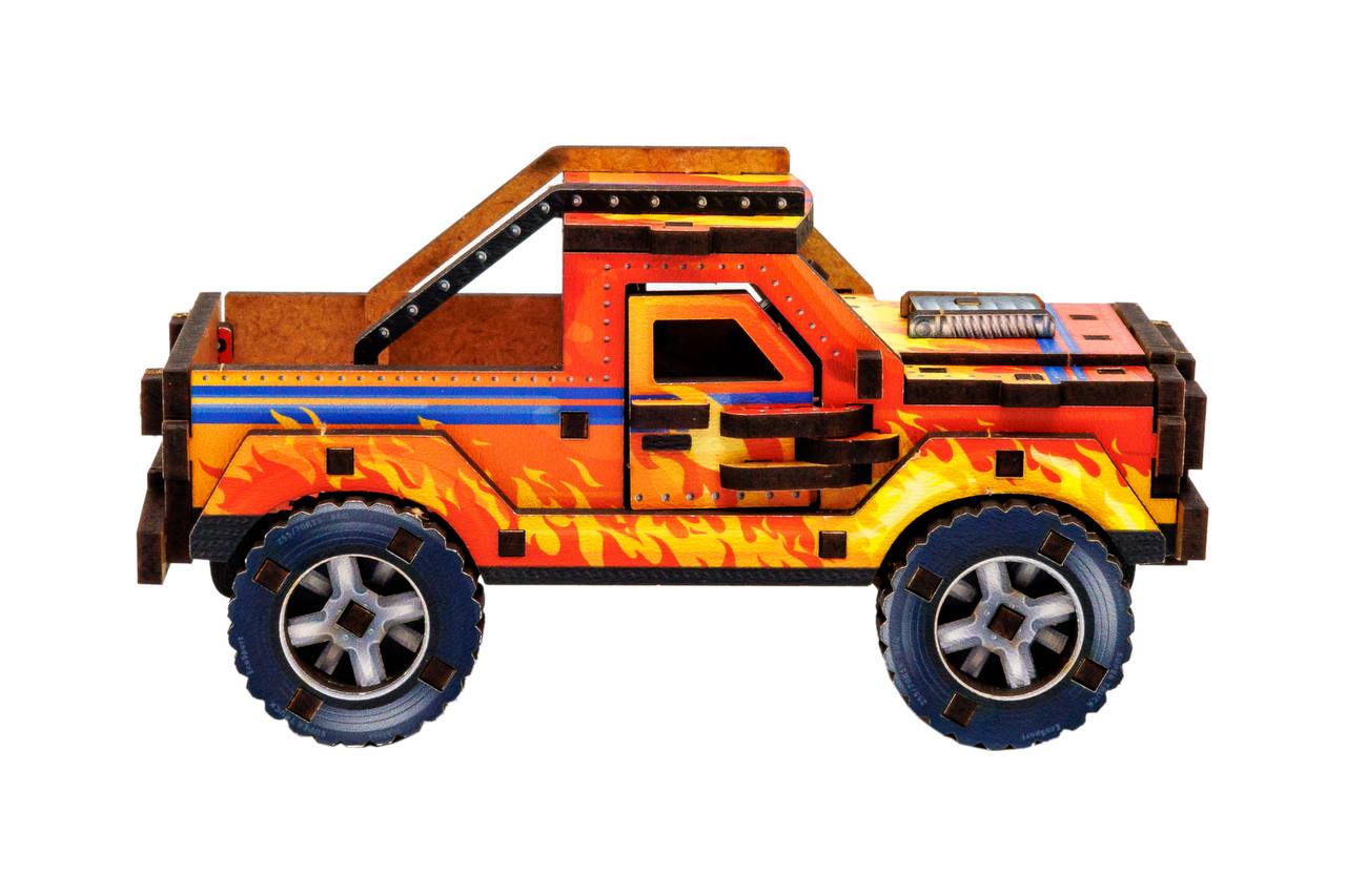 Дерев’яний 3D конструктор TURBO OFF-ROAD Дерев’яний 3D конструктор TURBO OFF-ROAD