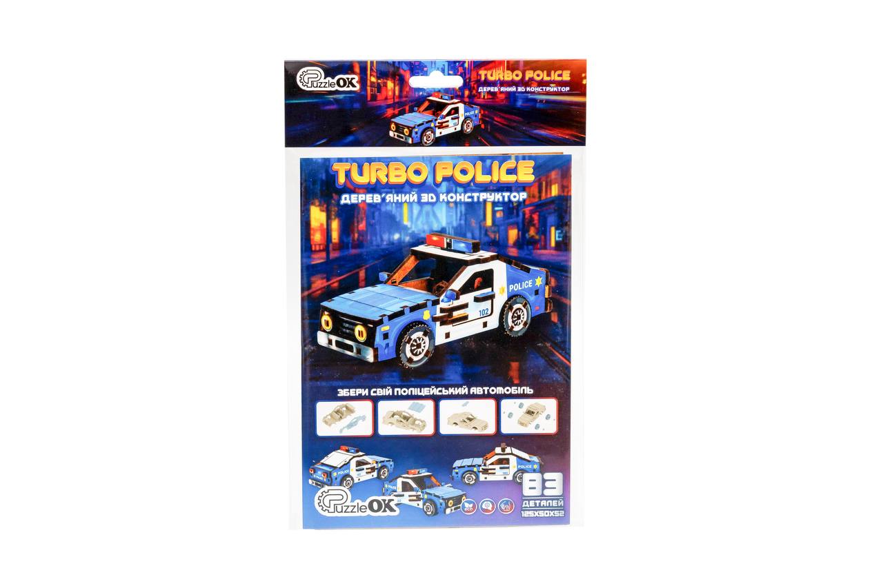 Дерев’яний 3D конструктор TURBO POLICE Дерев’яний 3D конструктор TURBO POLICE