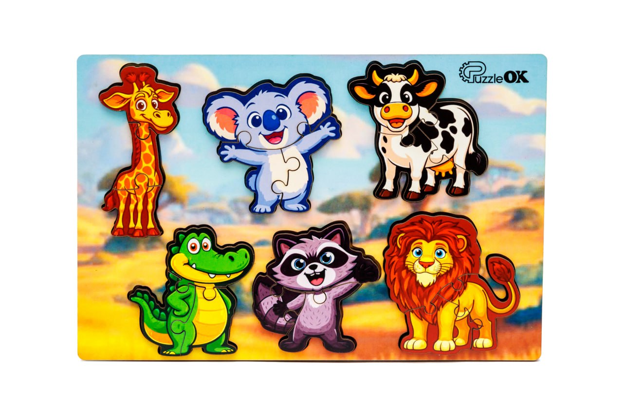 Сортер А5 "Розумний світ: Дикі тварини" 