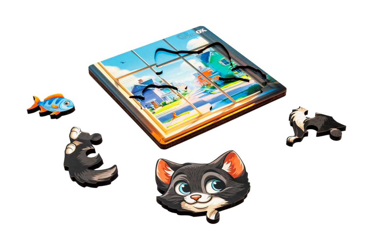 Сортер А6 "Допитливий котик" Сортер А6 "Допитливий котик"