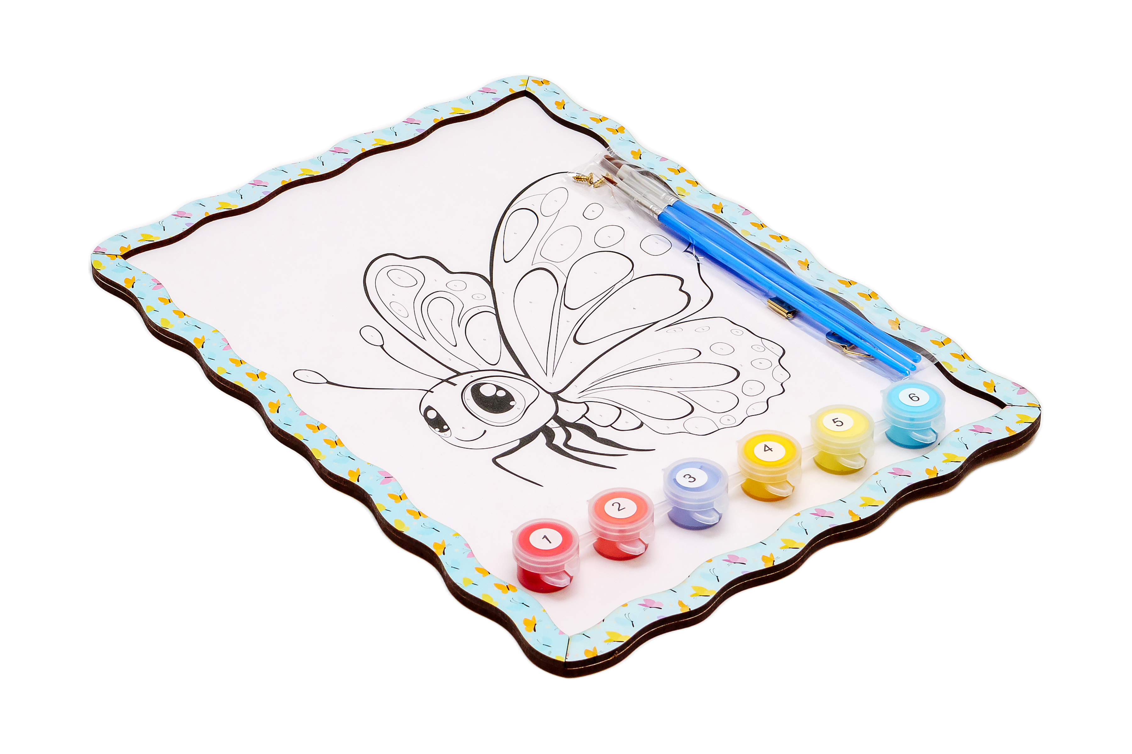 Набір для розпису, картина по номерах "Метелик" формат А4