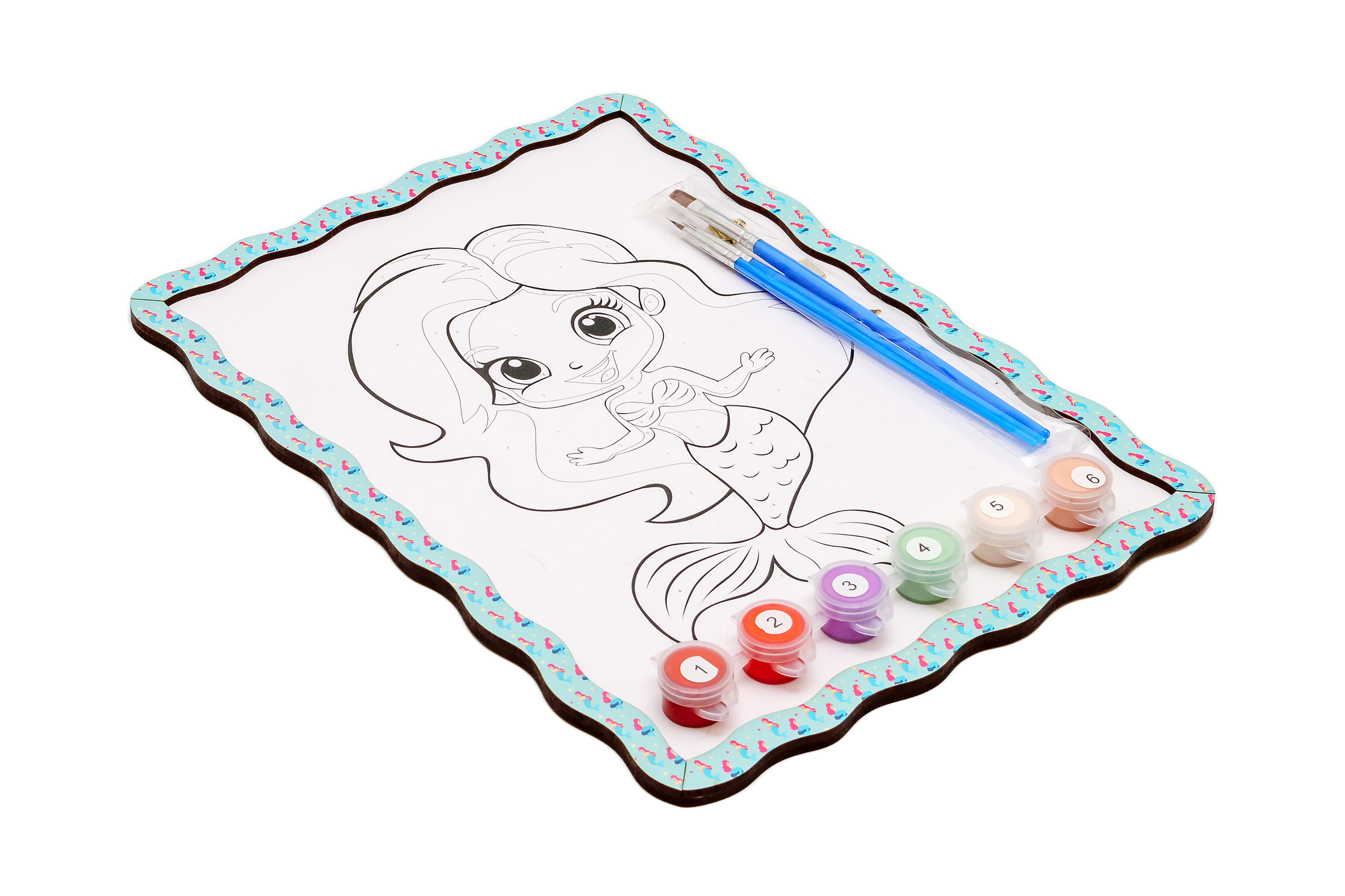 Набір для розпису, картина по номерах "Русалка" формат А4 Набір для розпису, картина по номерах "Русалка" формат А4