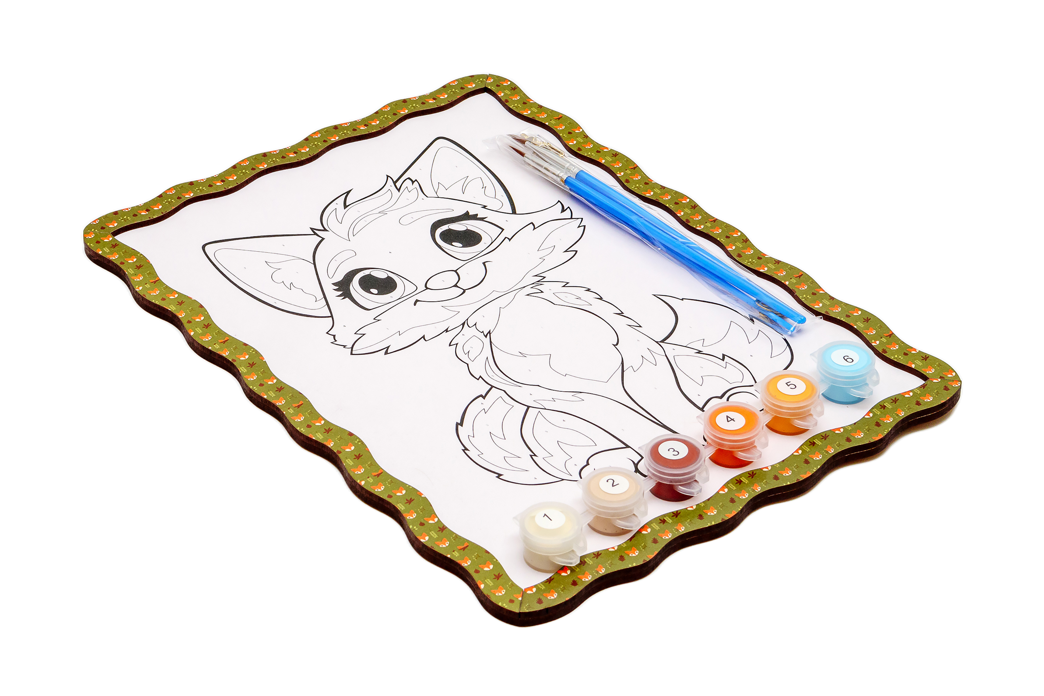 Набір для розпису, картина по номерах "Лисичка" формат А4 Набір для розпису, картина по номерах "Лисичка" формат А4