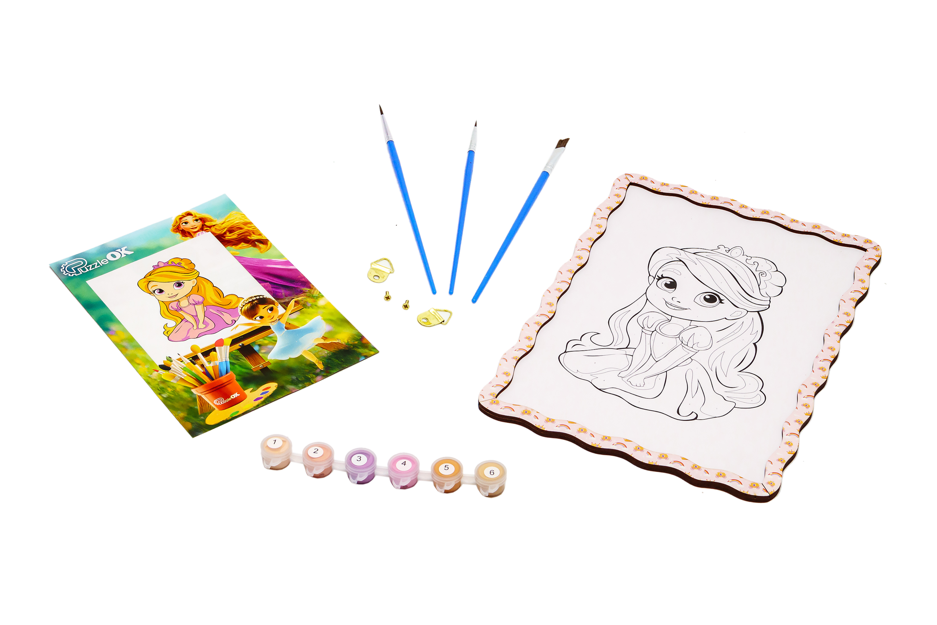 Набір для розпису, картина по номерах "Принцеса" формат А4 Набір для розпису, картина по номерах "Принцеса" формат А4