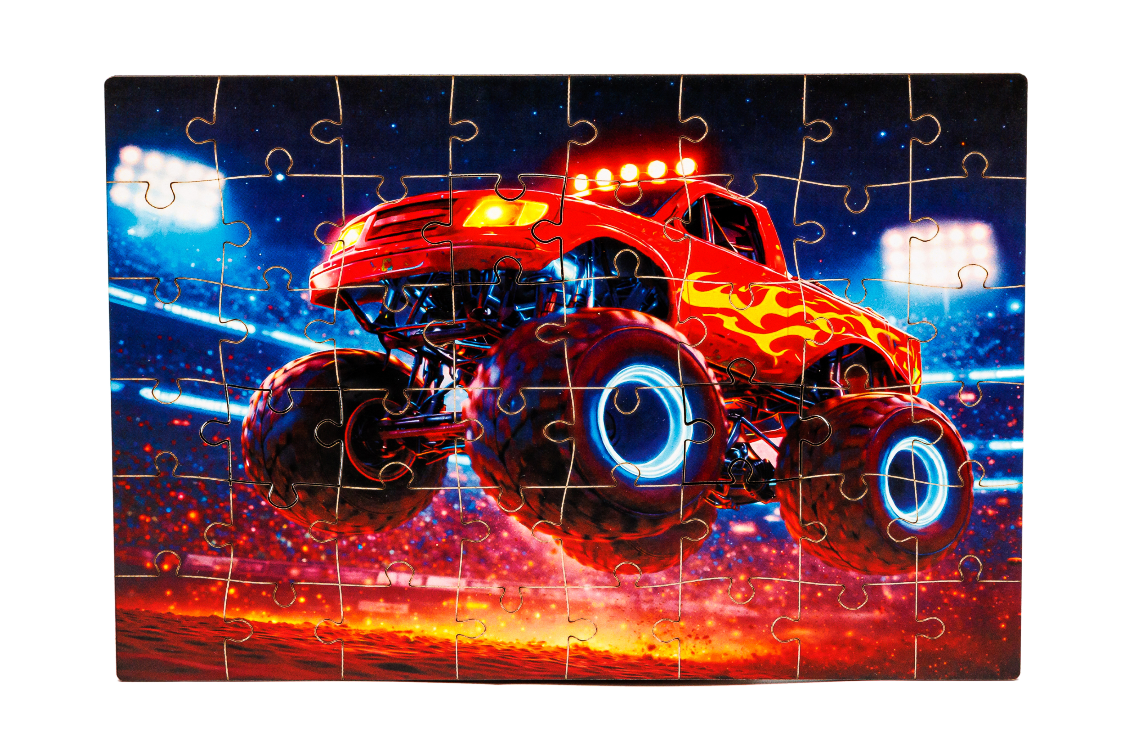 Дерев'яний пазл Джип A5 в тубусі