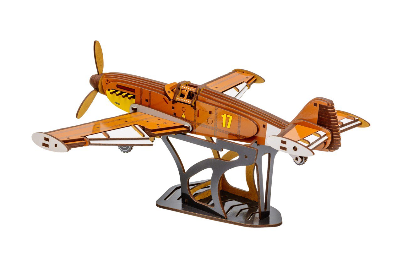 Дерев'яний 3D конструктор Винищувач Bf 109 Дерев'яний 3D конструктор Винищувач Bf 109