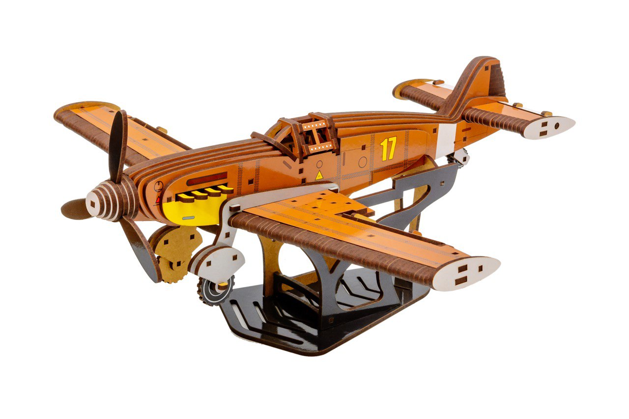 Дерев'яний 3D конструктор Винищувач Bf 109 Дерев'яний 3D конструктор Винищувач Bf 109