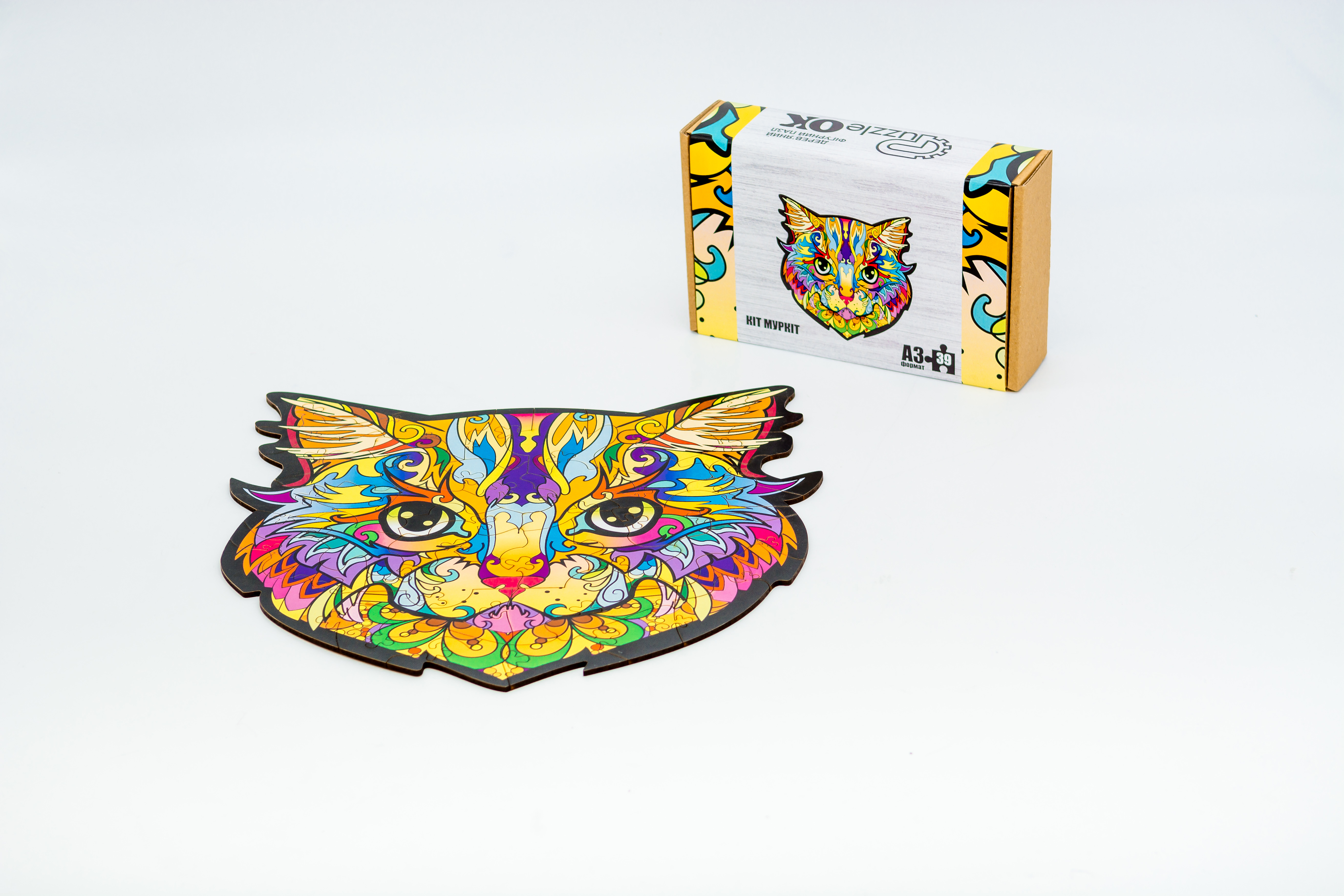 Дерев'яний пазл Кіт Муркіт Дерев'яний пазл Кіт Муркіт