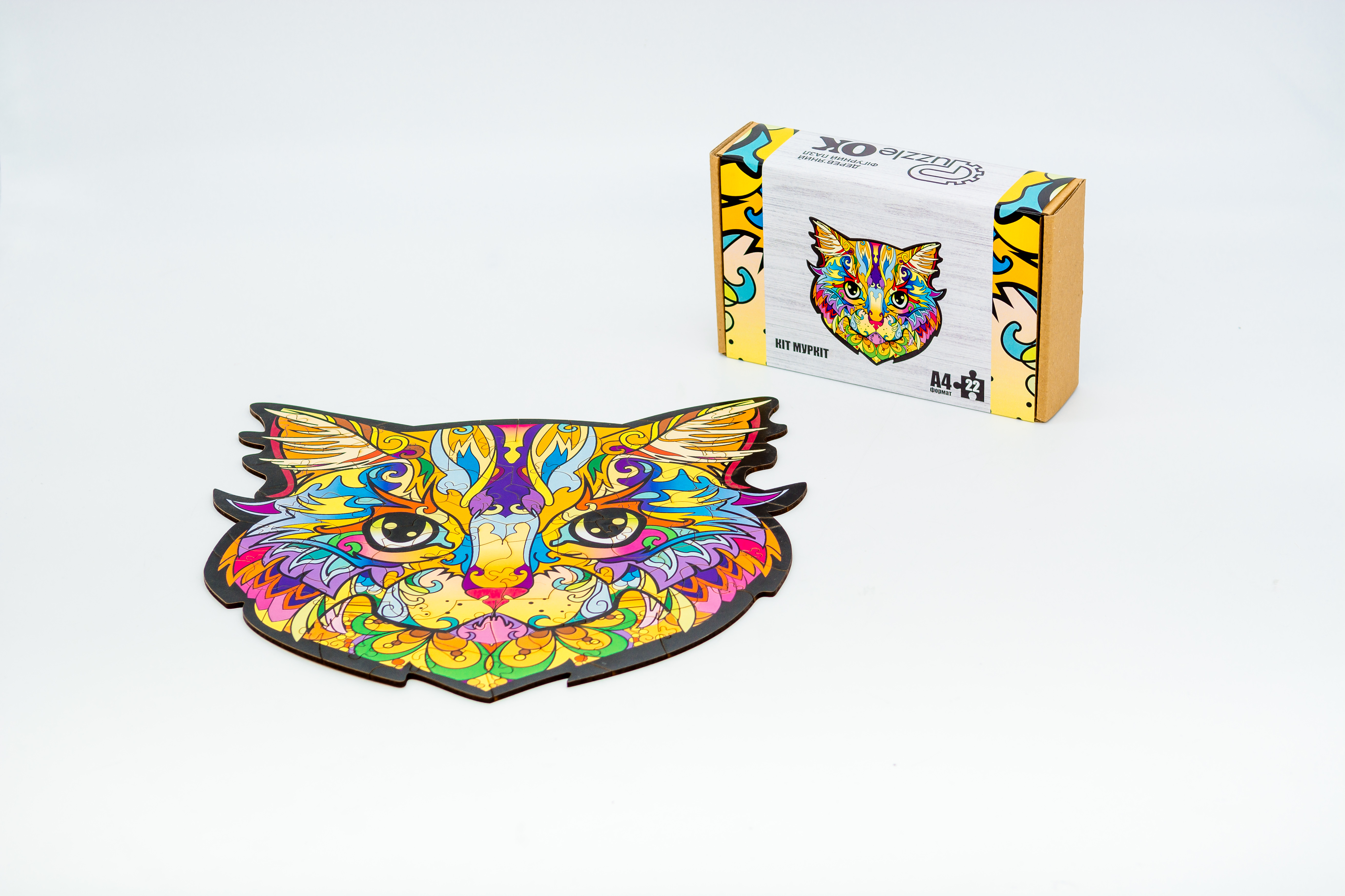 Дерев'яний пазл Кіт Муркіт Дерев'яний пазл Кіт Муркіт