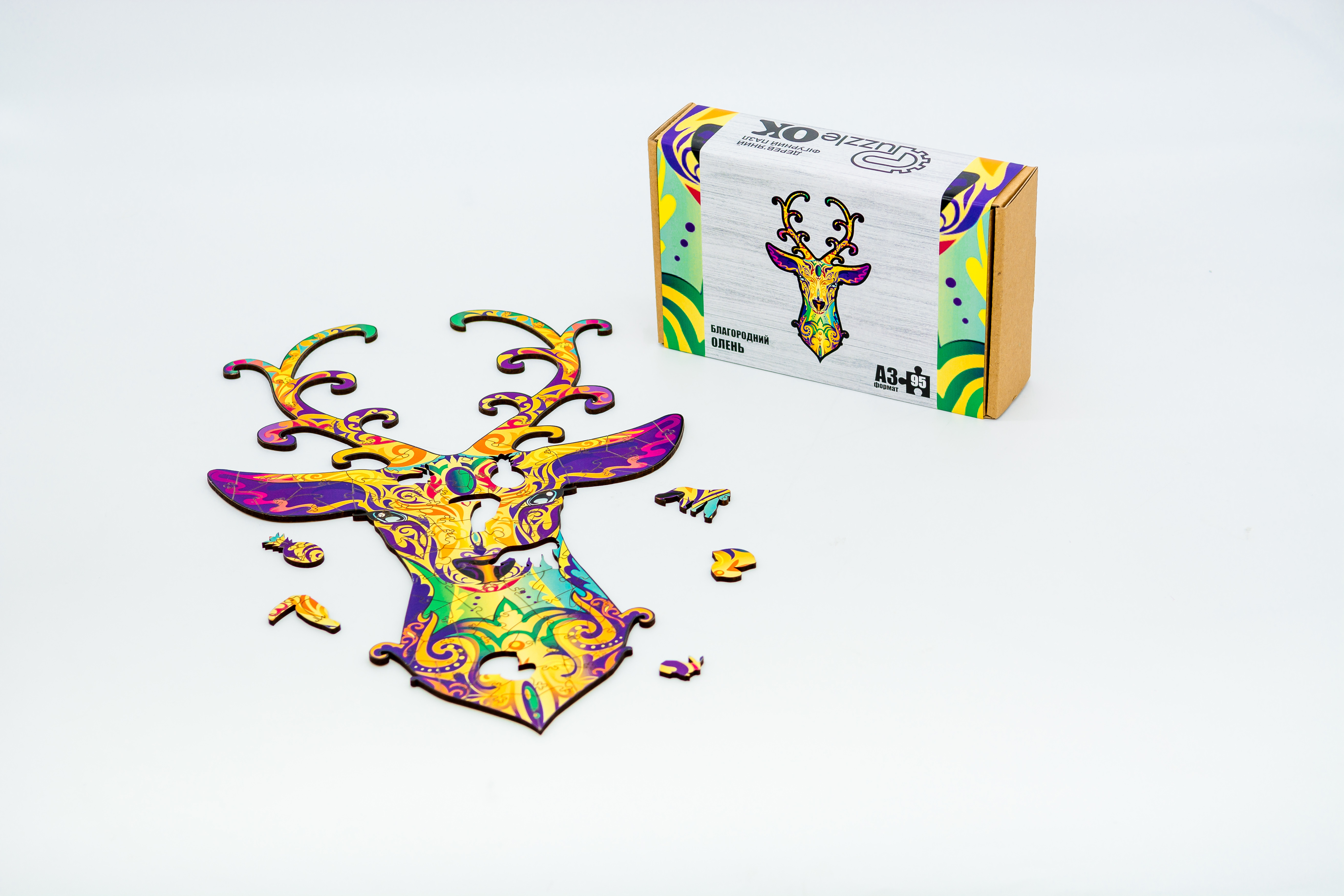 Дерев'яний пазл "Благородний Олень" для дітей від 7 років