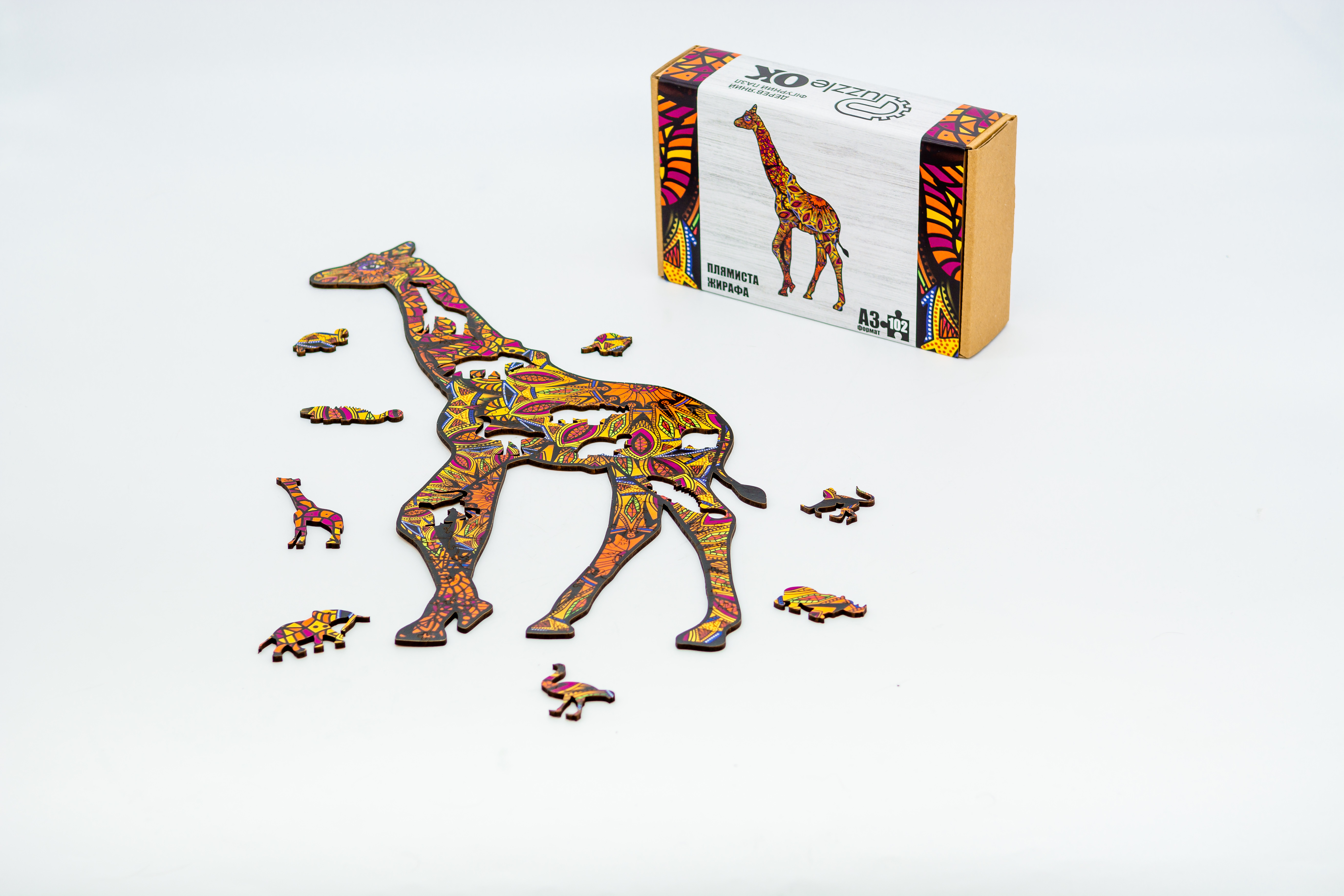 Дерев'яний пазл Плямиста Жирафа