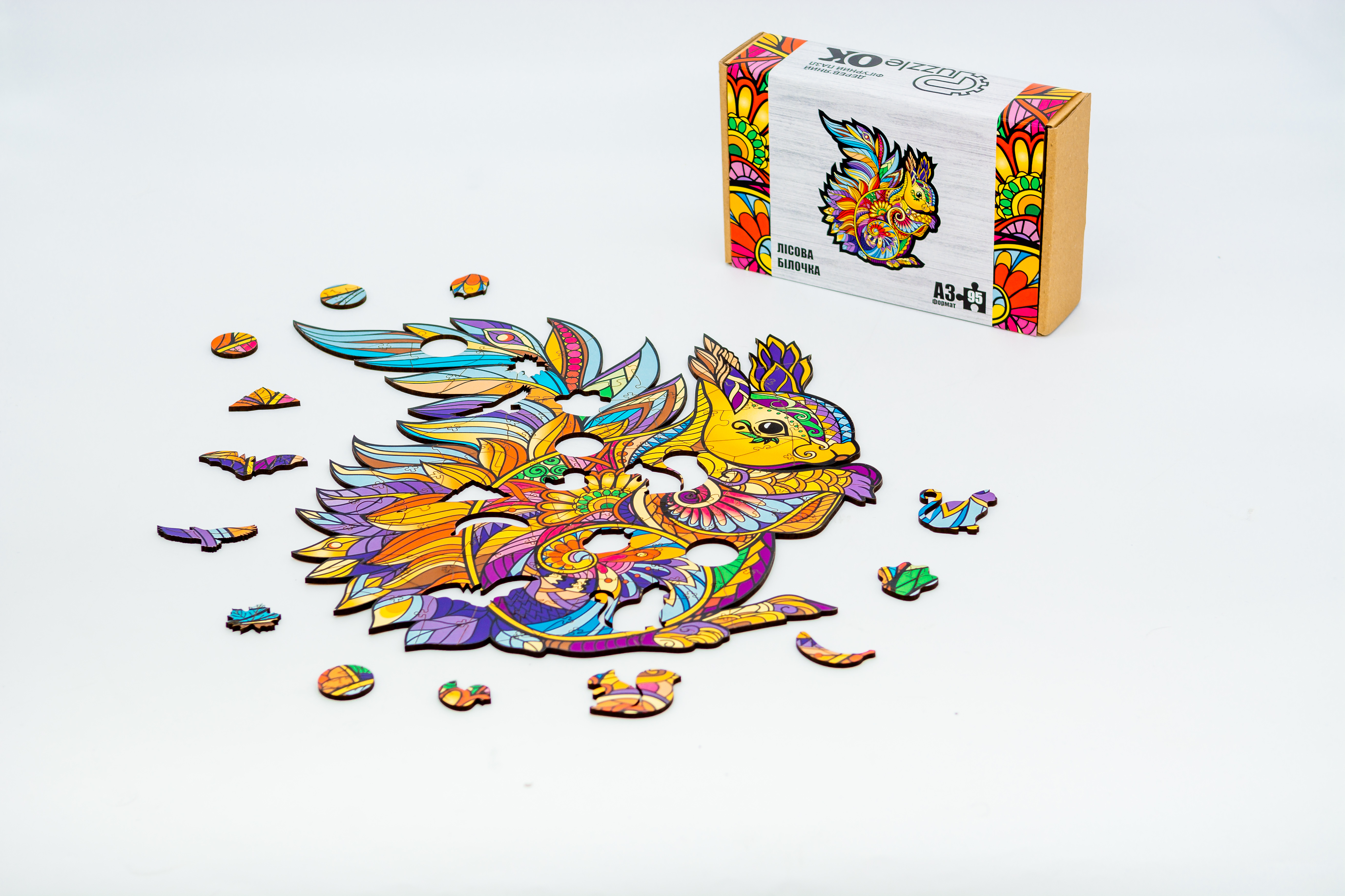 Дерев'яний пазл Лісова Білочка Дерев'яний пазл Лісова Білочка