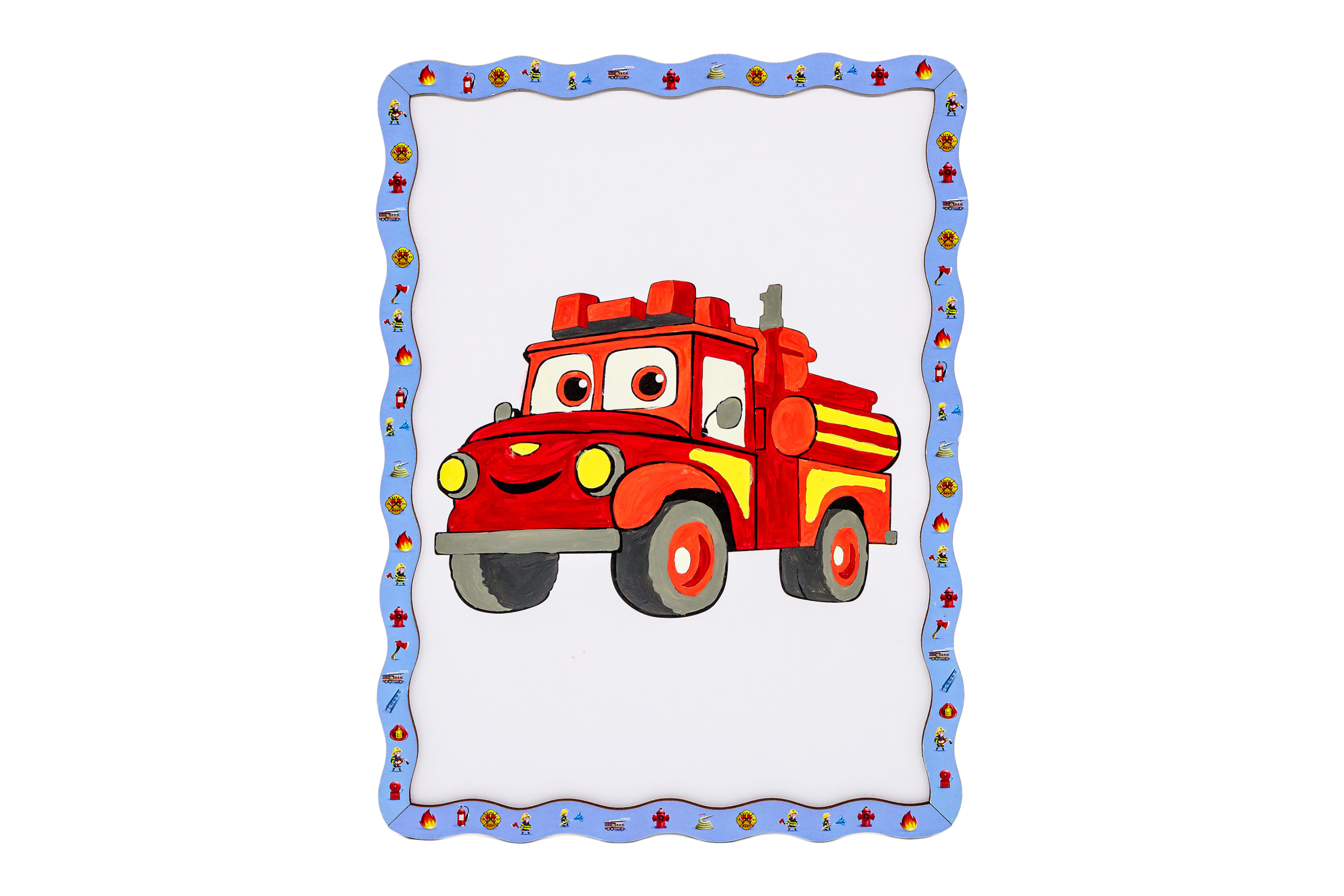 Набір для розпису, картина по номерах "Пожежна машина" формат А4 Набір для розпису, картина по номерах "Пожежна машина" формат А4