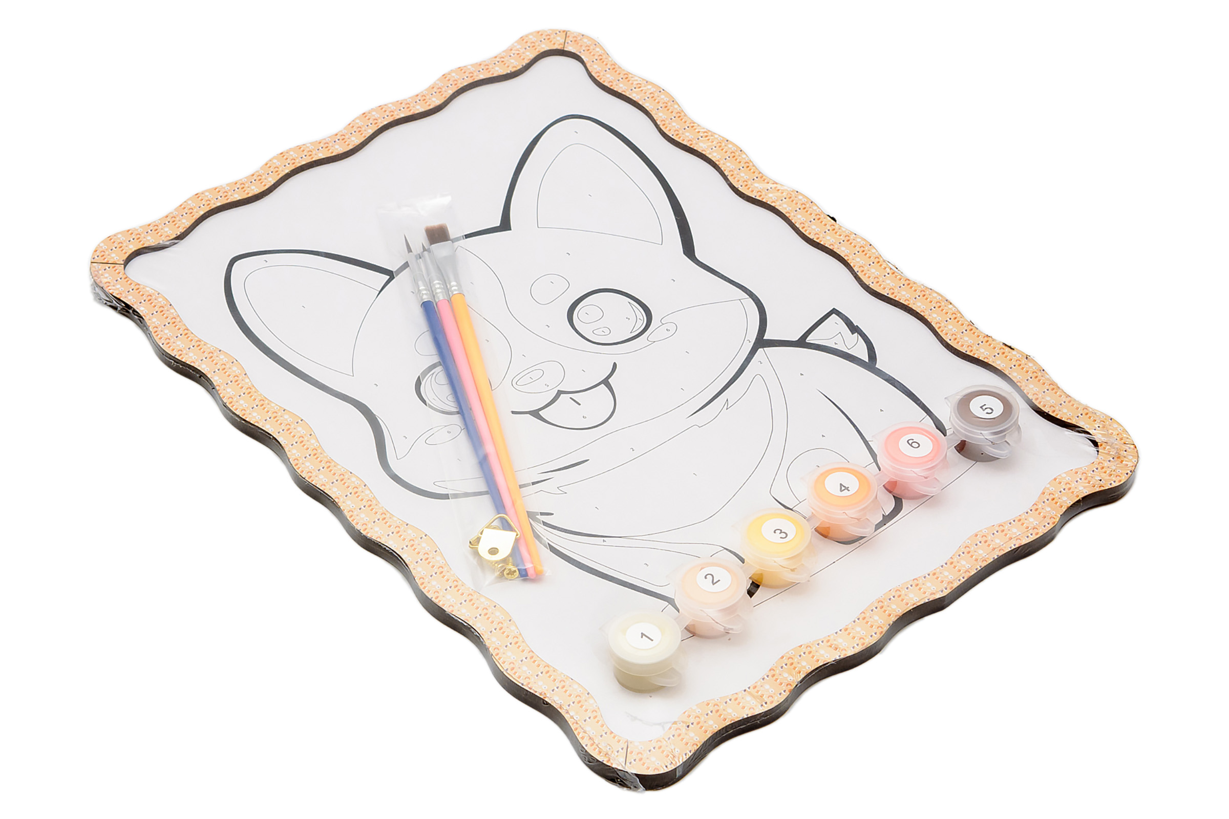 Набір для розпису, картина по номерах "Коргі" формат А4 Набір для розпису, картина по номерах "Коргі" формат А4