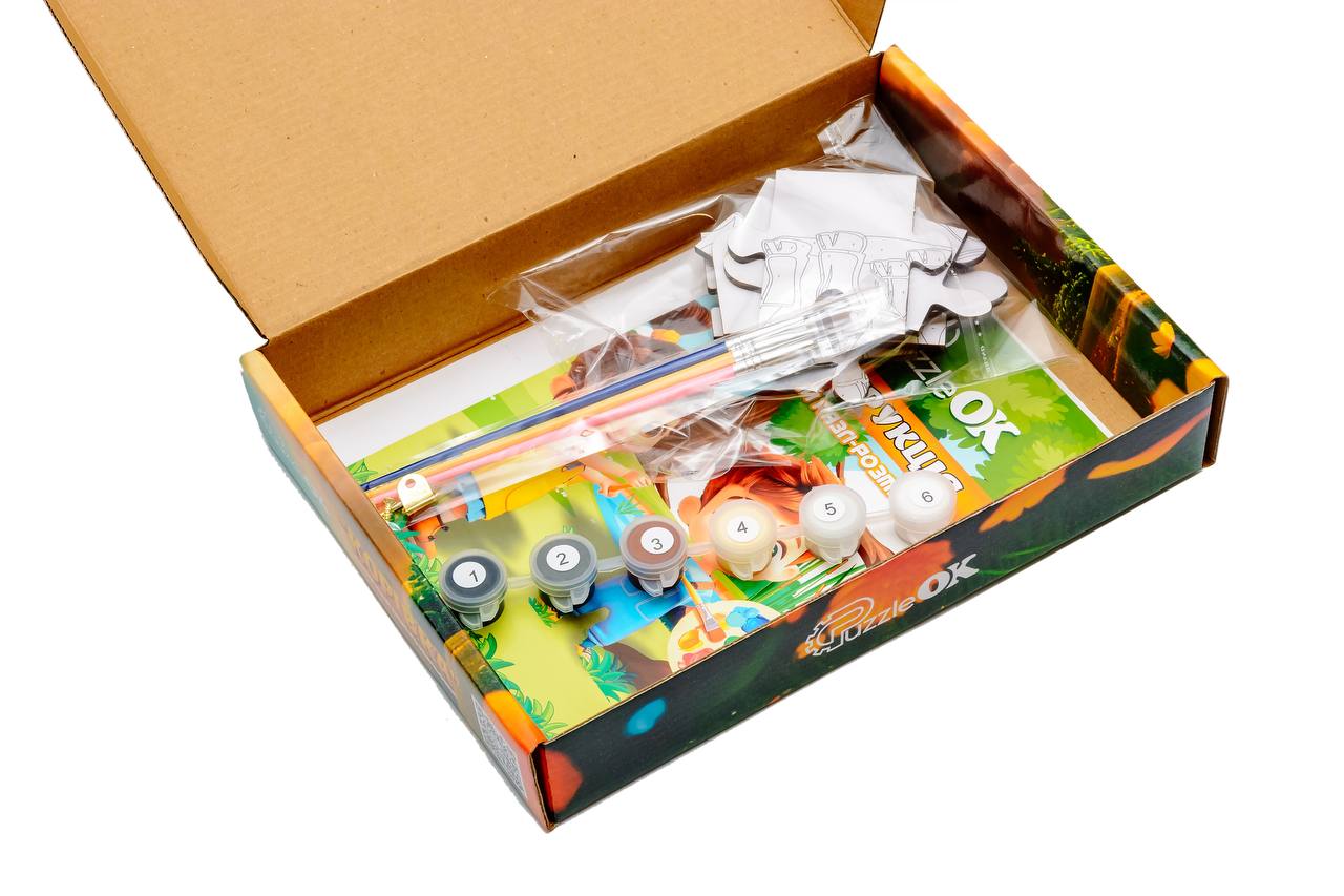 Деревʼяний пазл-розмальовка "Корівка" Деревʼяний пазл-розмальовка "Корівка"