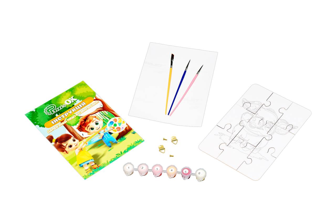 Деревʼяний пазл-розмальовка "Поросятко" Деревʼяний пазл-розмальовка "Поросятко"