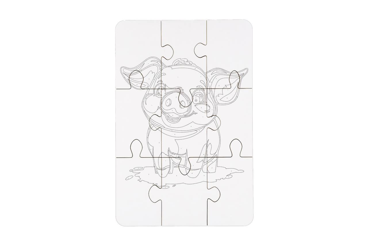 Деревʼяний пазл-розмальовка "Поросятко" Деревʼяний пазл-розмальовка "Поросятко"