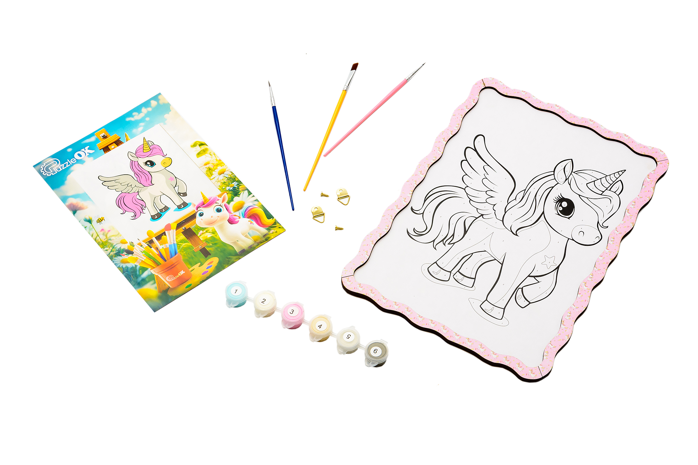 Набір для розпису, картина по номерах "Єдиноріг" формат А4 Набір для розпису, картина по номерах "Єдиноріг" формат А4