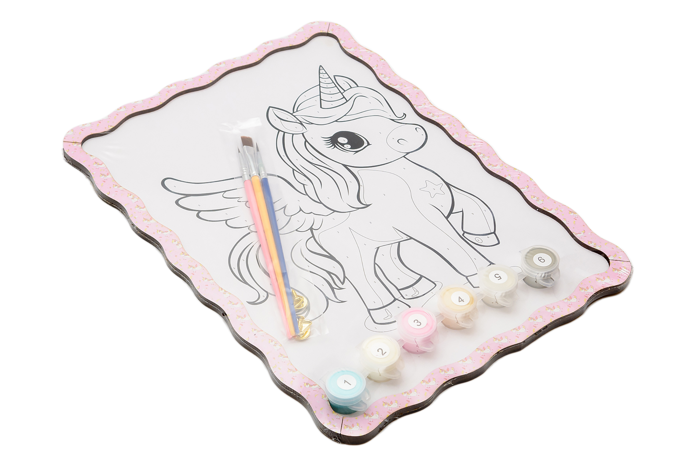 Набір для розпису, картина по номерах "Єдиноріг" формат А4 Набір для розпису, картина по номерах "Єдиноріг" формат А4