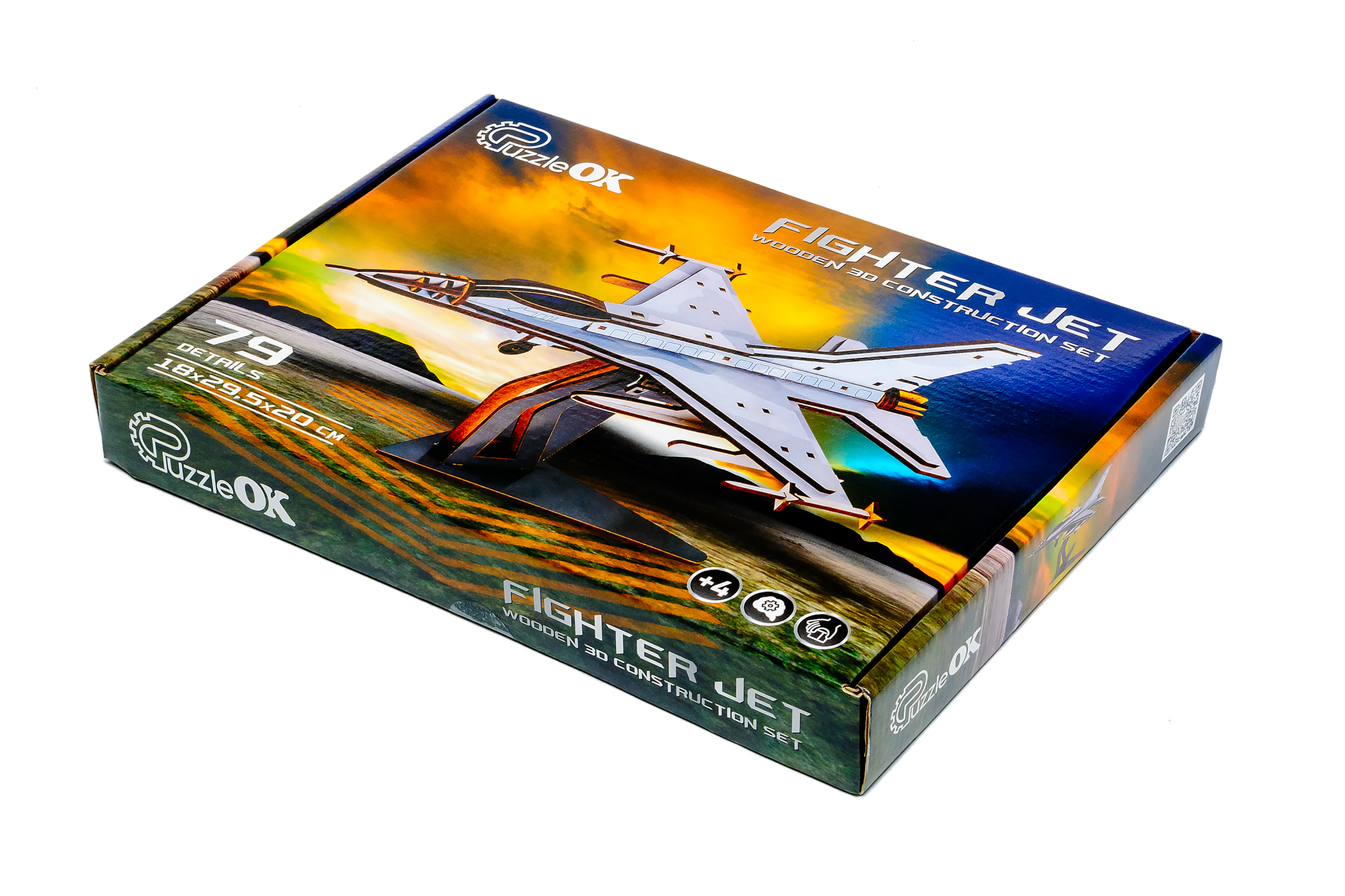 Дерев'яний 3D конструктор «F16»