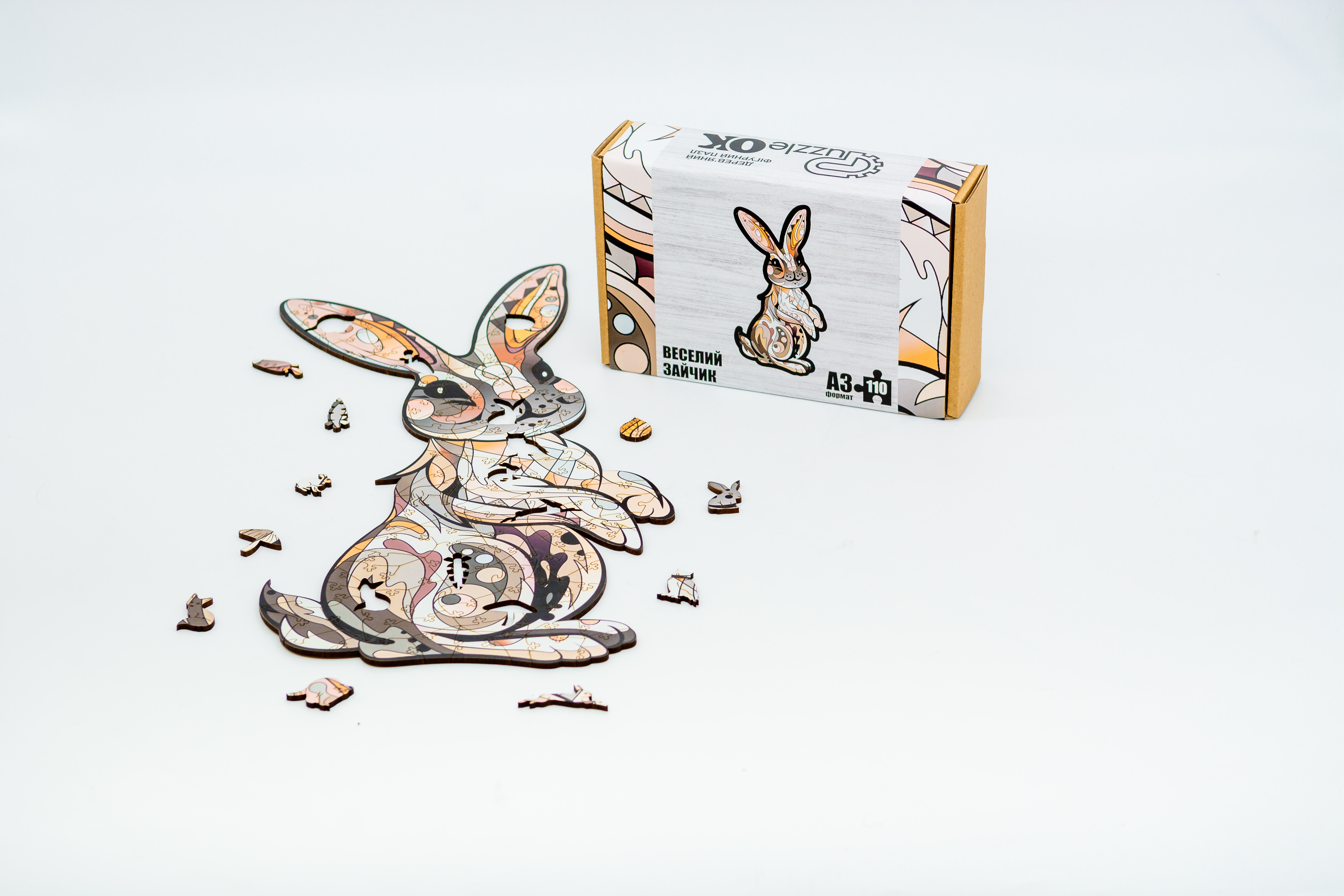 Дерев'яний пазл Веселий Зайчик Дерев'яний пазл Веселий Зайчик