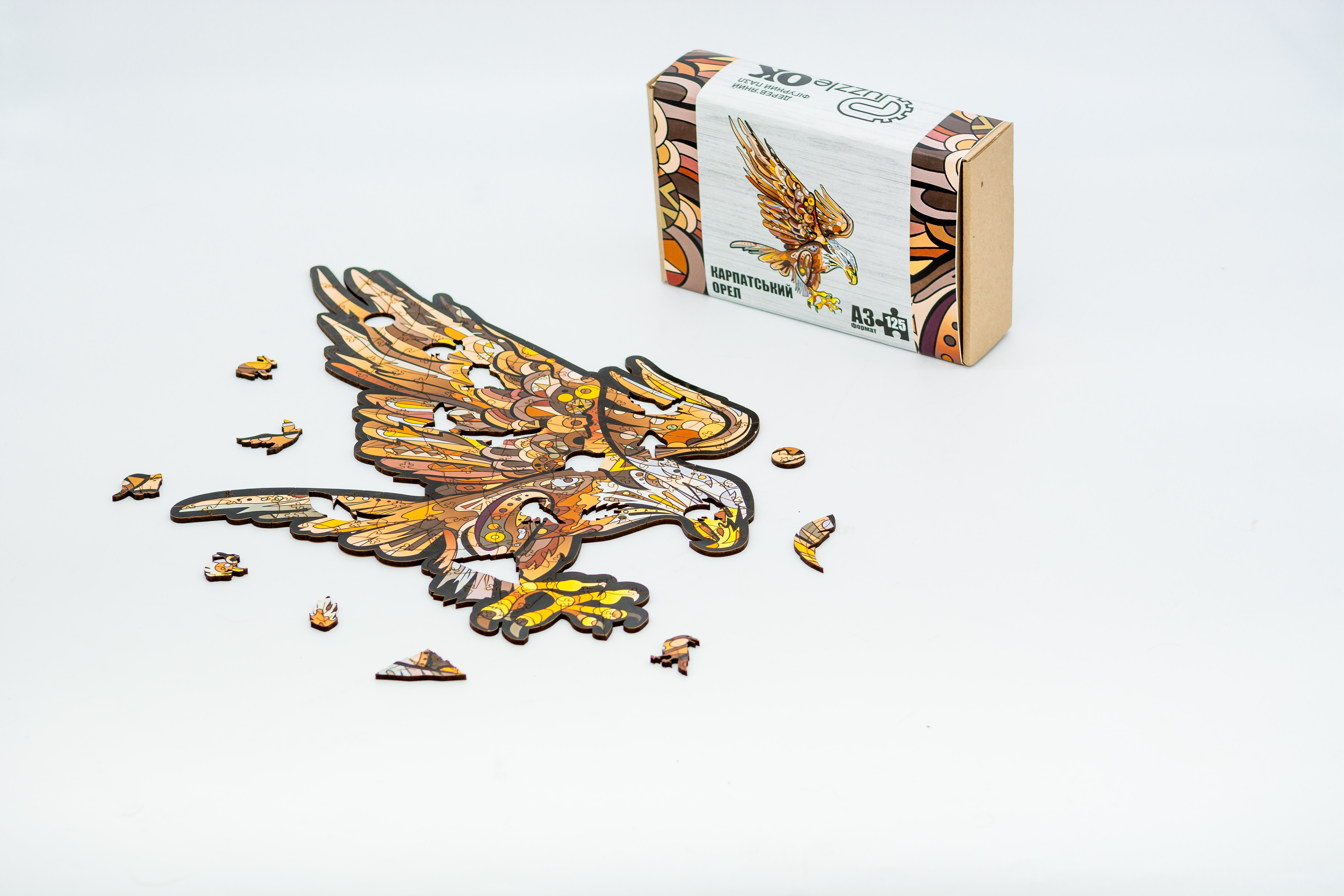 Дерев'яний пазл Карпатський орел Дерев'яний пазл Карпатський орел