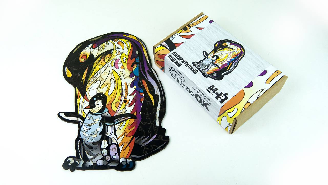 Дерев'яний пазл Антарктичний пінгвін