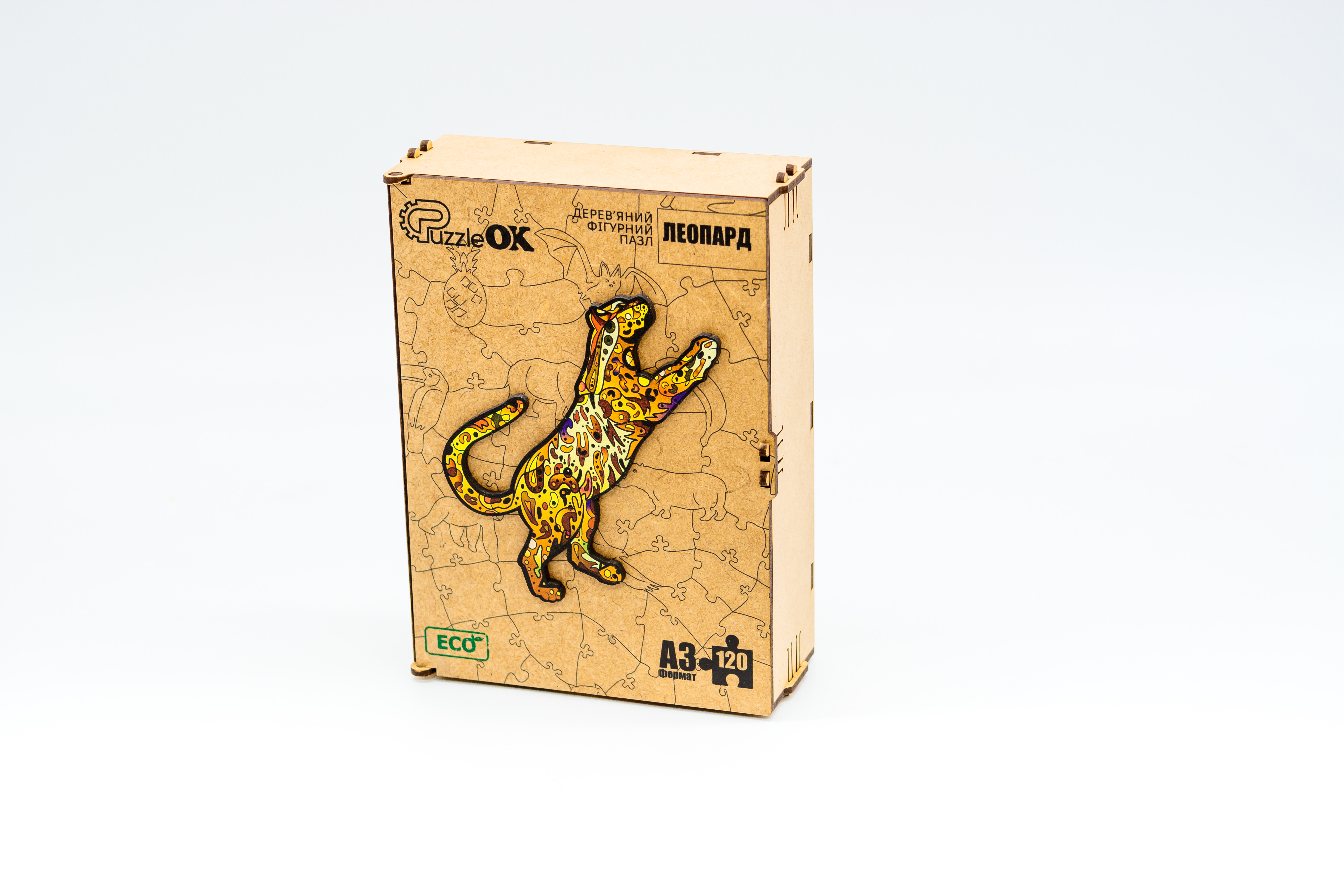 Дерев'яний пазл Леопард Дерев'яний пазл Леопард