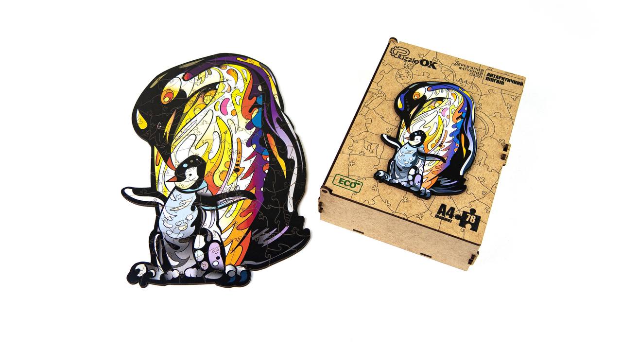 Дерев'яний пазл Антарктичний пінгвін