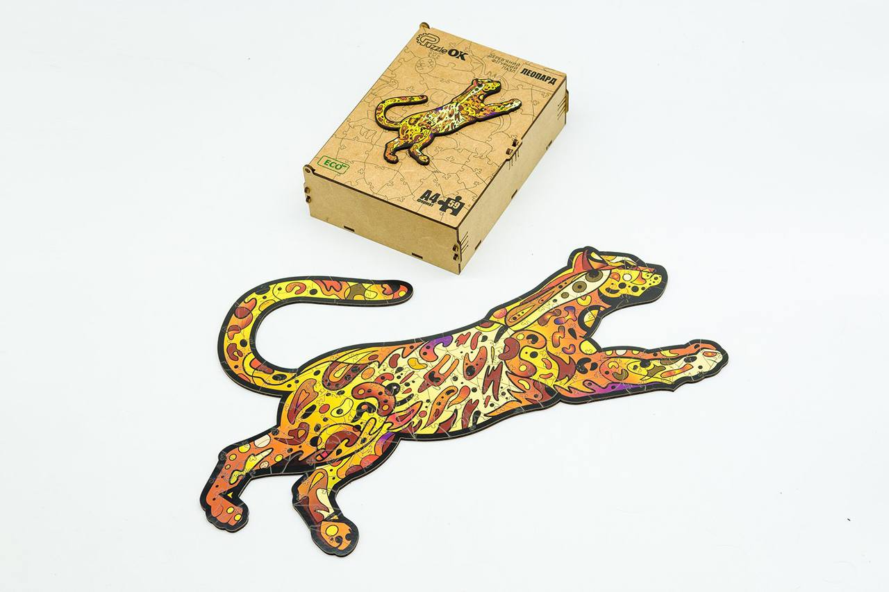 Дерев'яний пазл Леопард Дерев'яний пазл Леопард