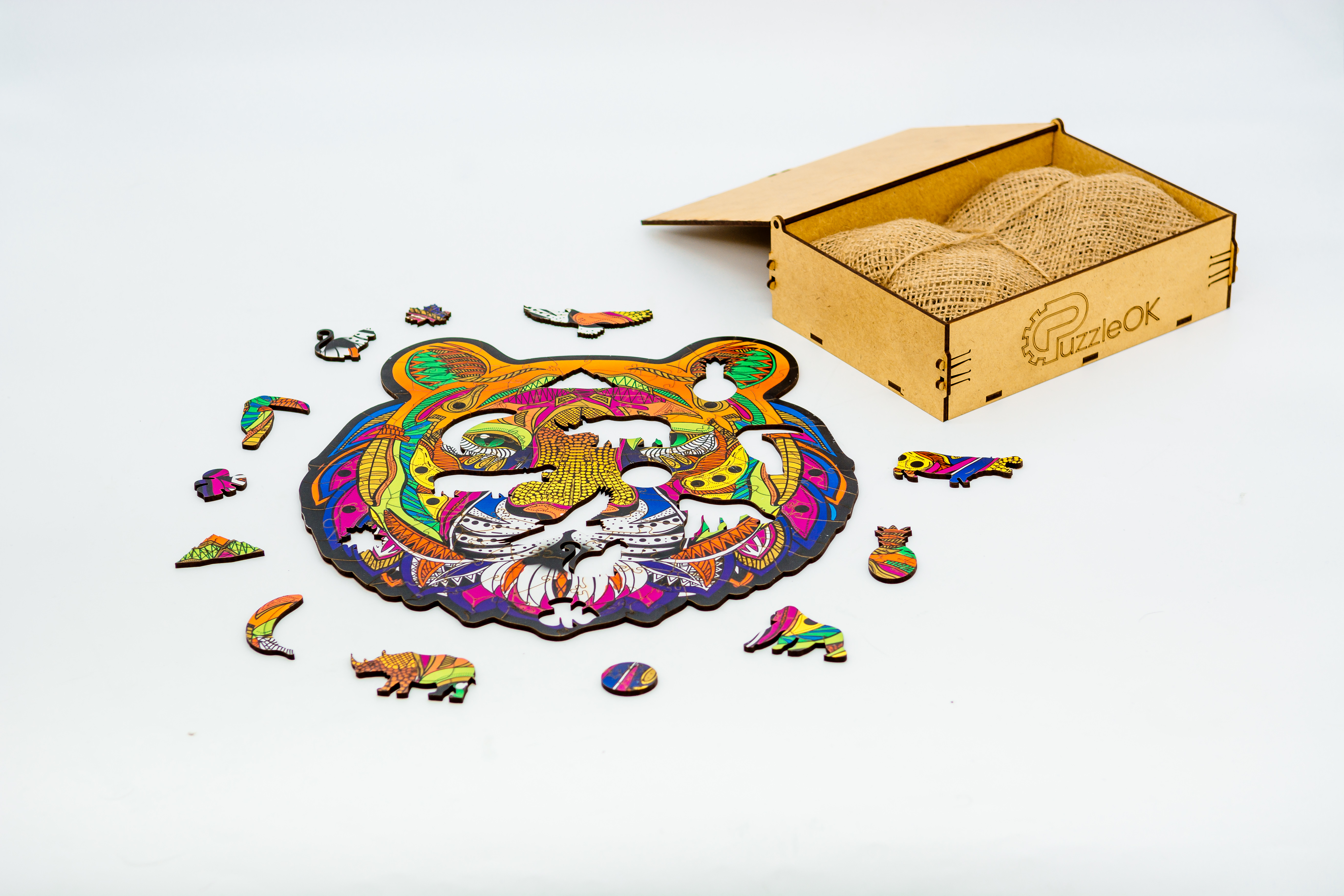 Дерев'яний пазл Величний Тигр