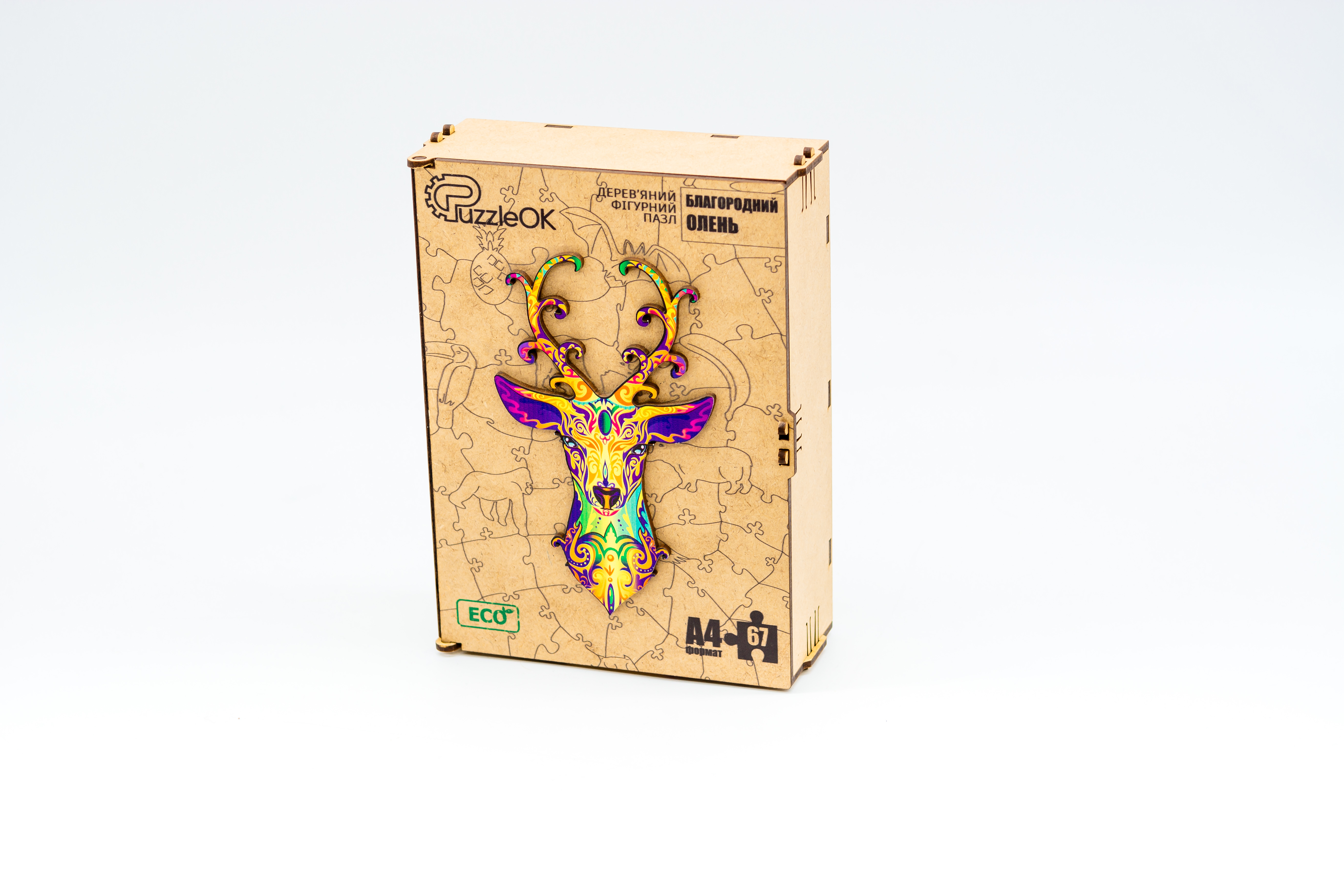 Дерев'яний пазл "Благородний Олень" для дітей від 7 років Дерев'яний пазл "Благородний Олень" для дітей від 7 років