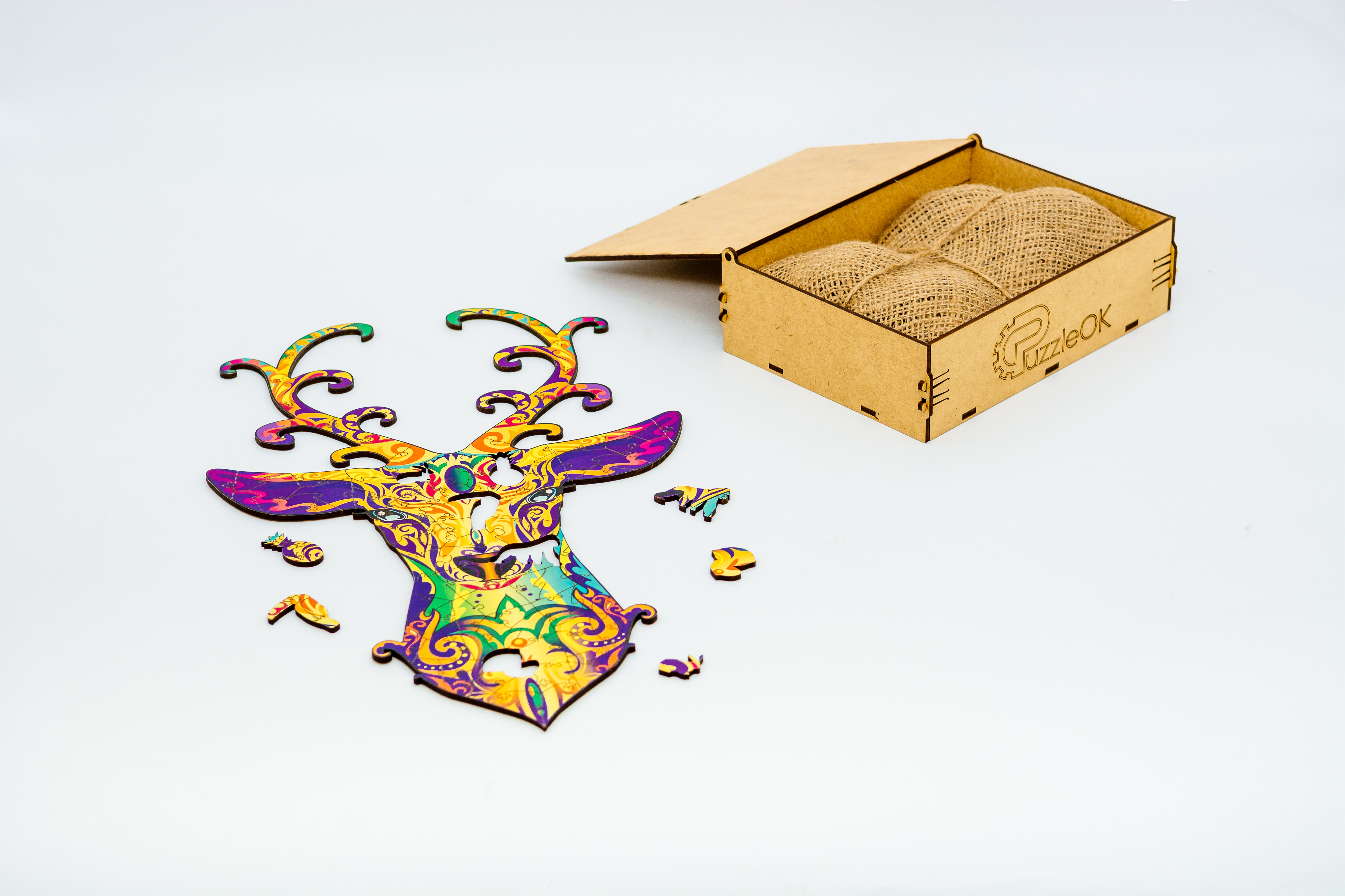 Дерев'яний пазл "Благородний Олень" для дітей від 7 років Дерев'яний пазл "Благородний Олень" для дітей від 7 років