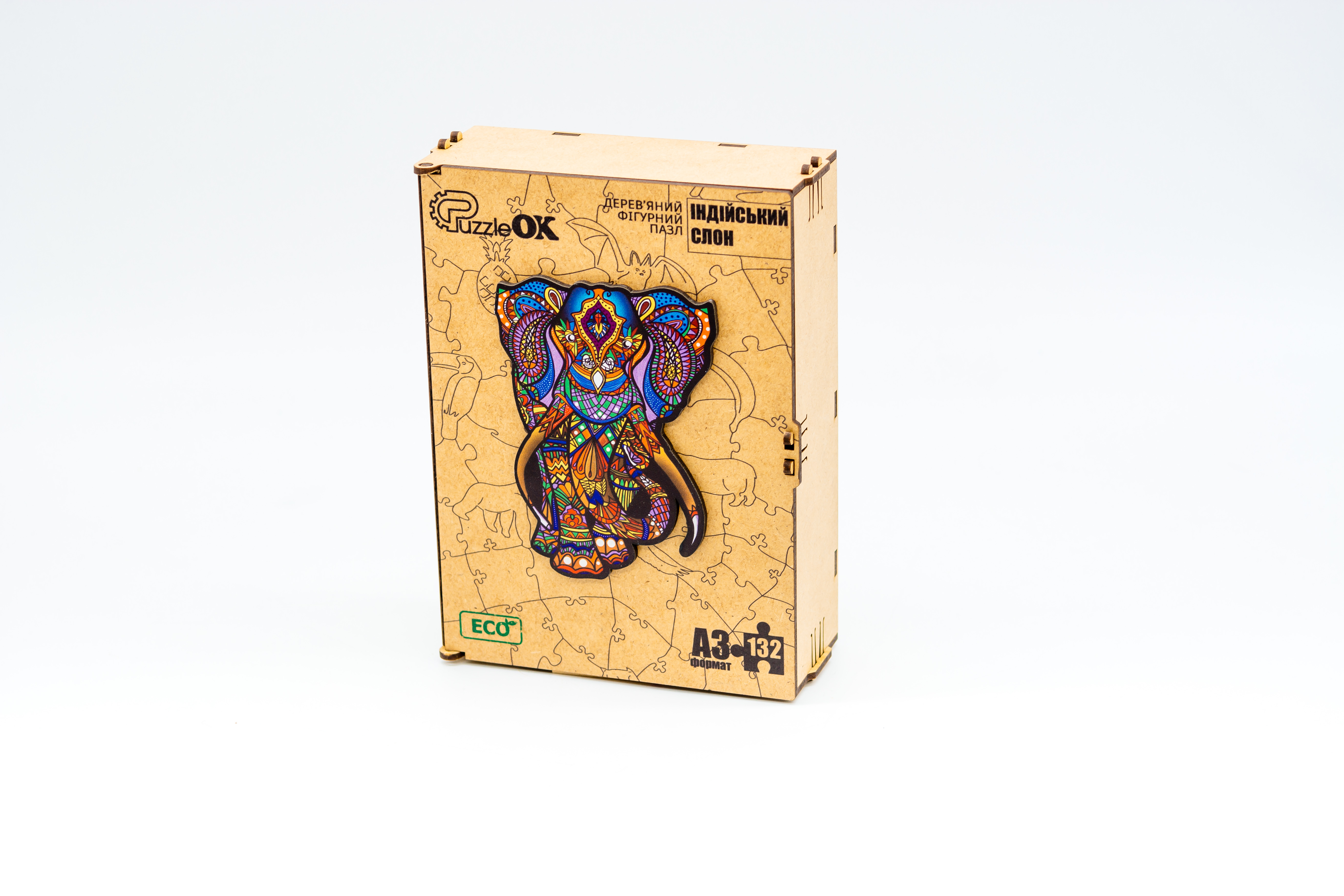 Дерев'яний пазл Індійський слон