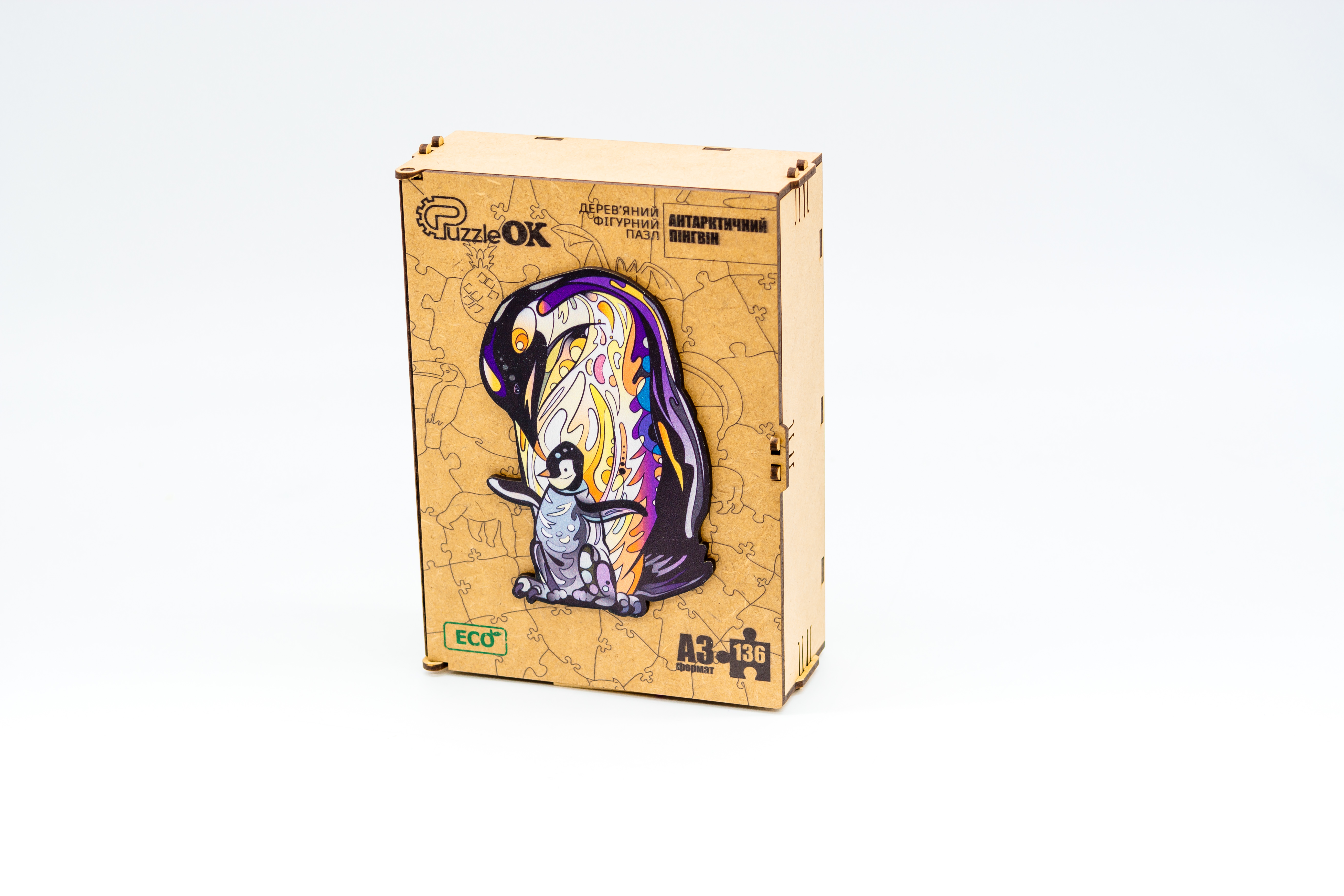 Дерев'яний пазл Антарктичний пінгвін Дерев'яний пазл Антарктичний пінгвін