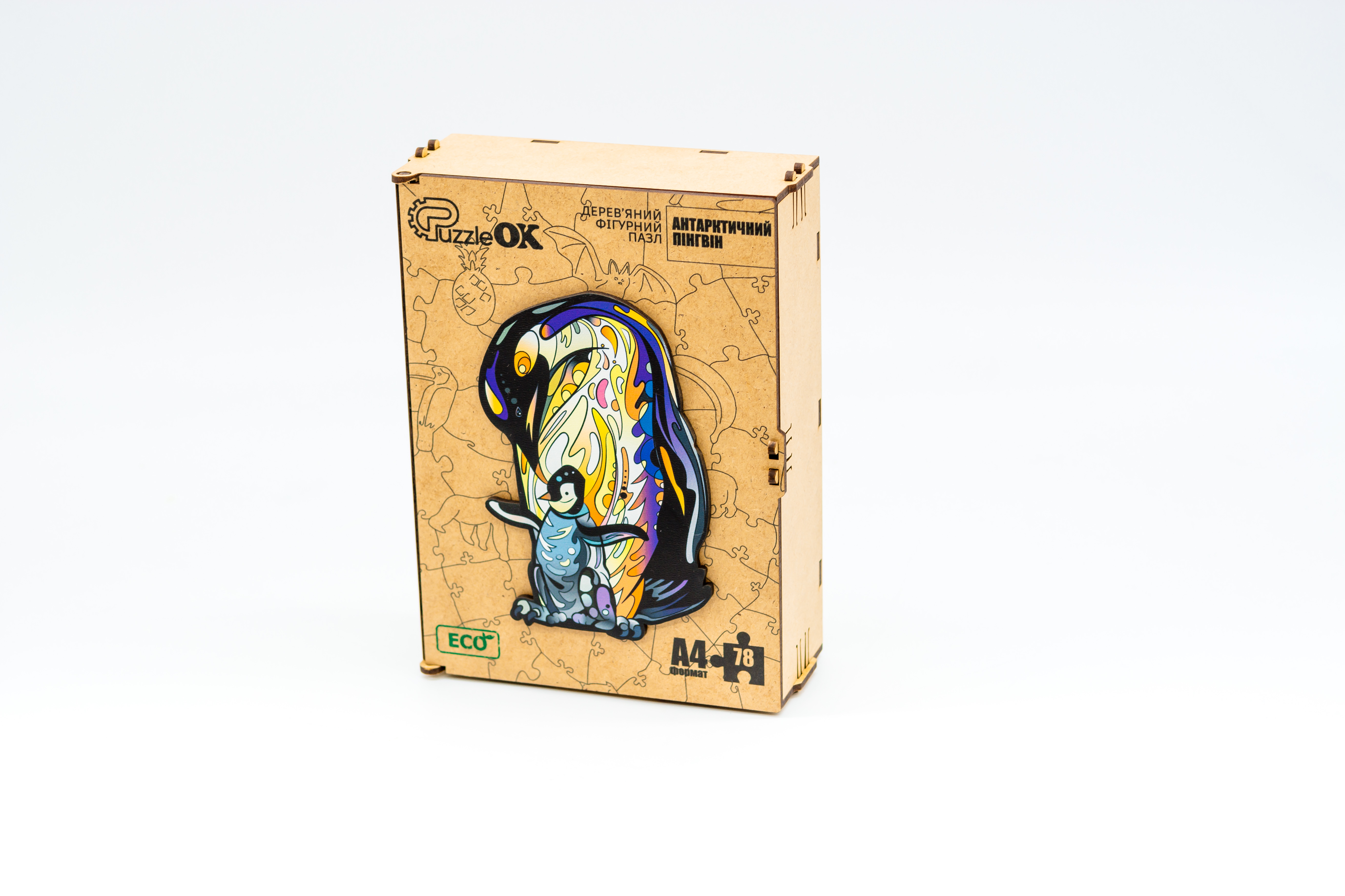 Дерев'яний пазл Антарктичний пінгвін