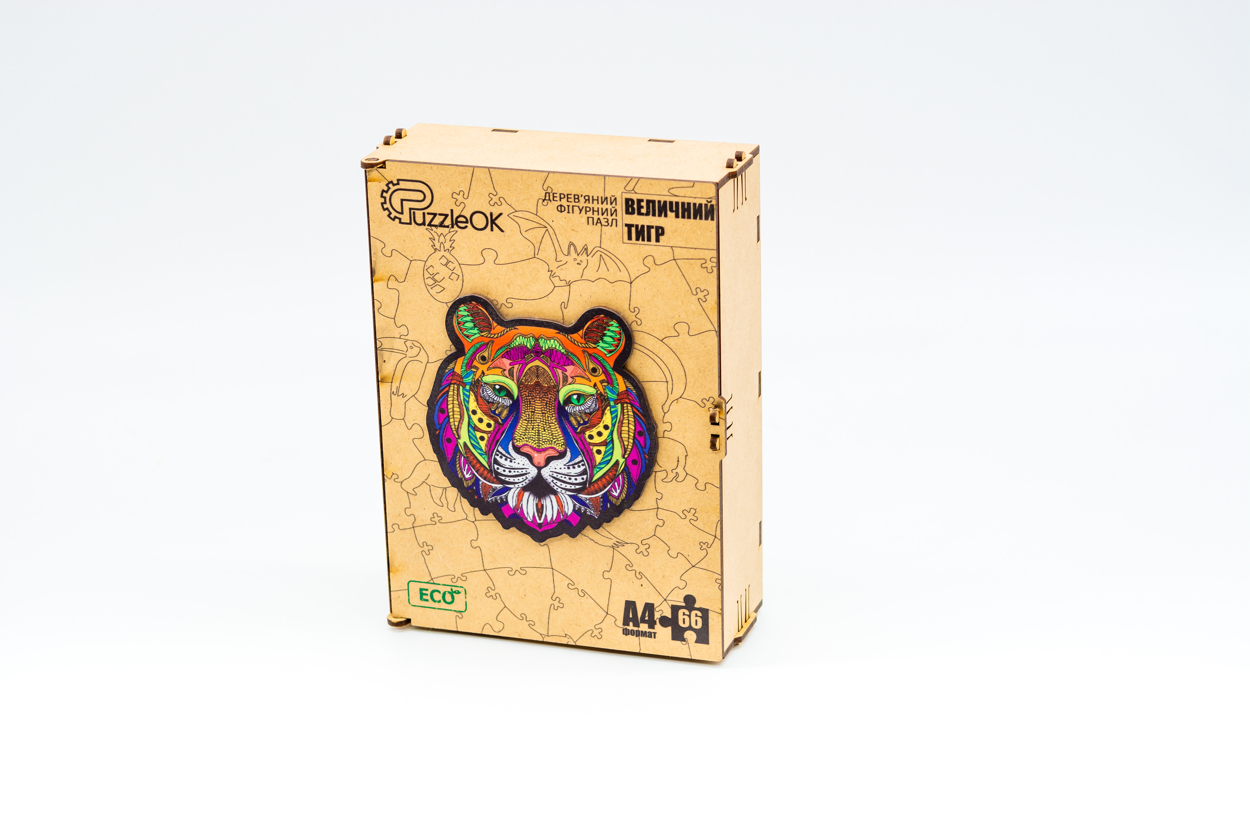 Дерев'яний пазл Величний Тигр