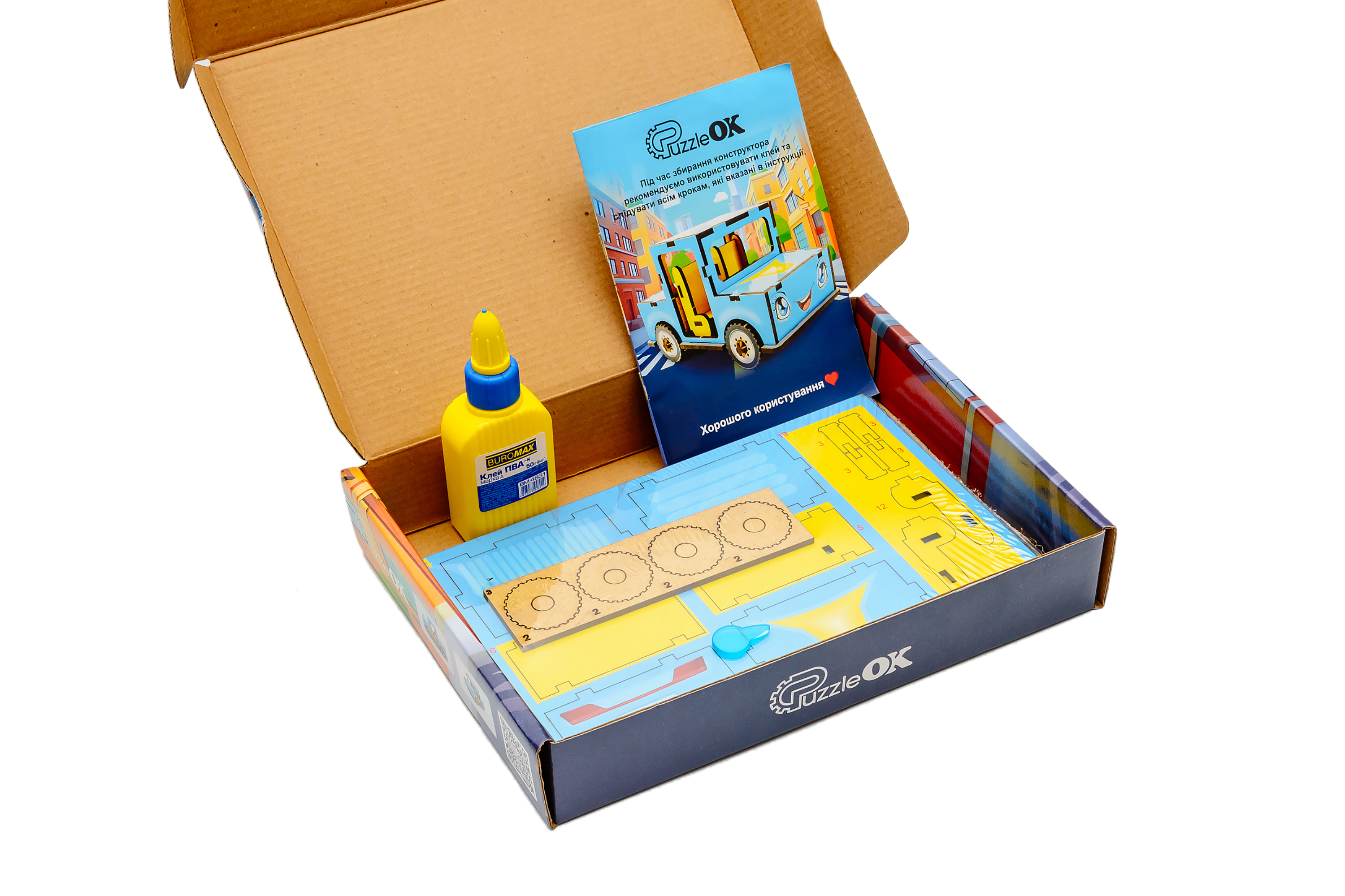 Дитячий дерев'яний 3D конструктор "Машинка"