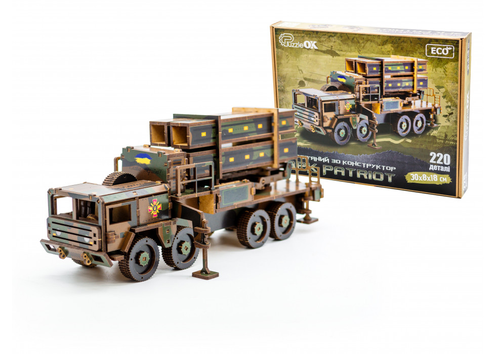Дерев'яний 3D конструктор "ЗРК Patriot"